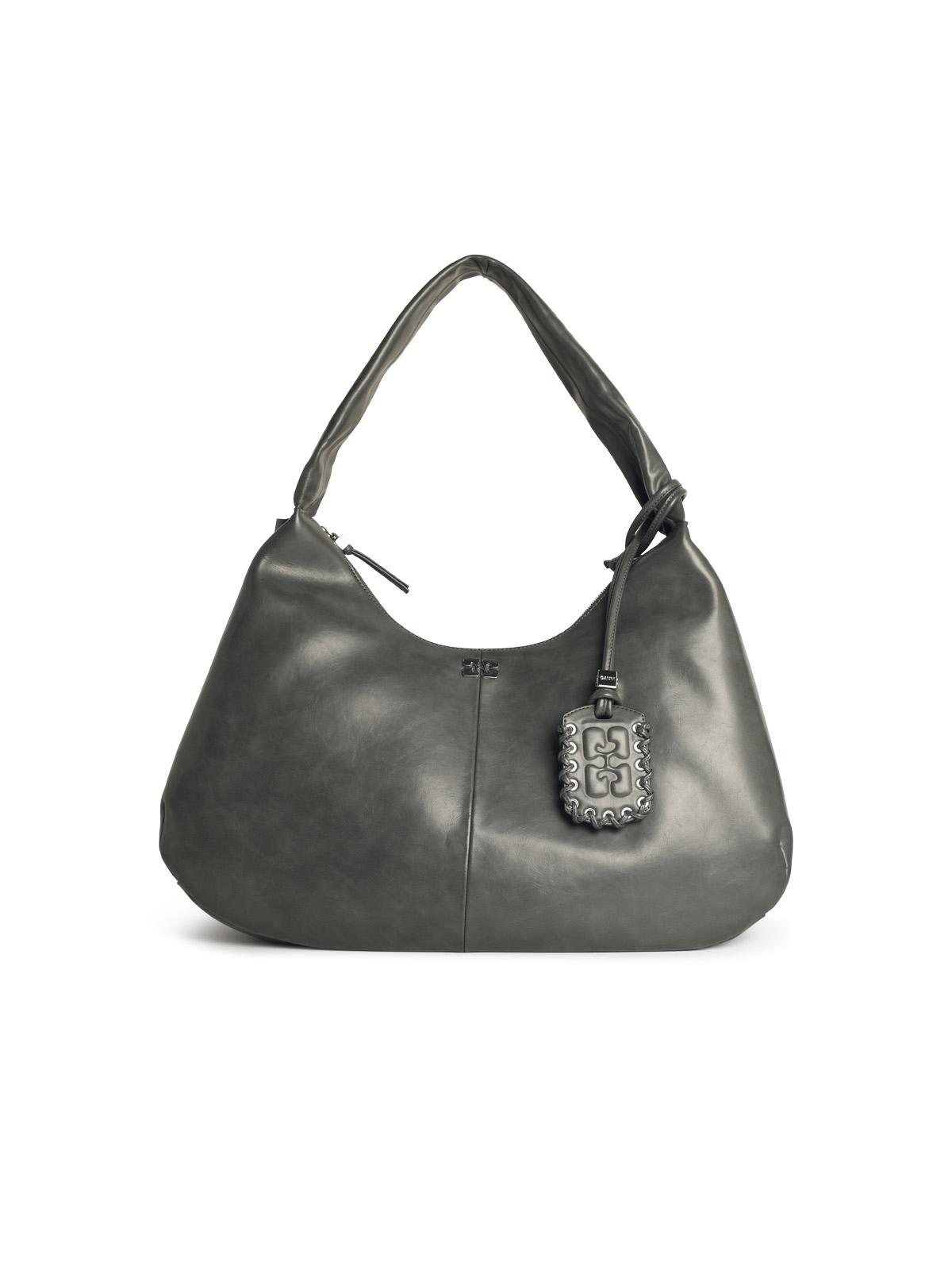 bou Xxl Grey Leather Blend Bag