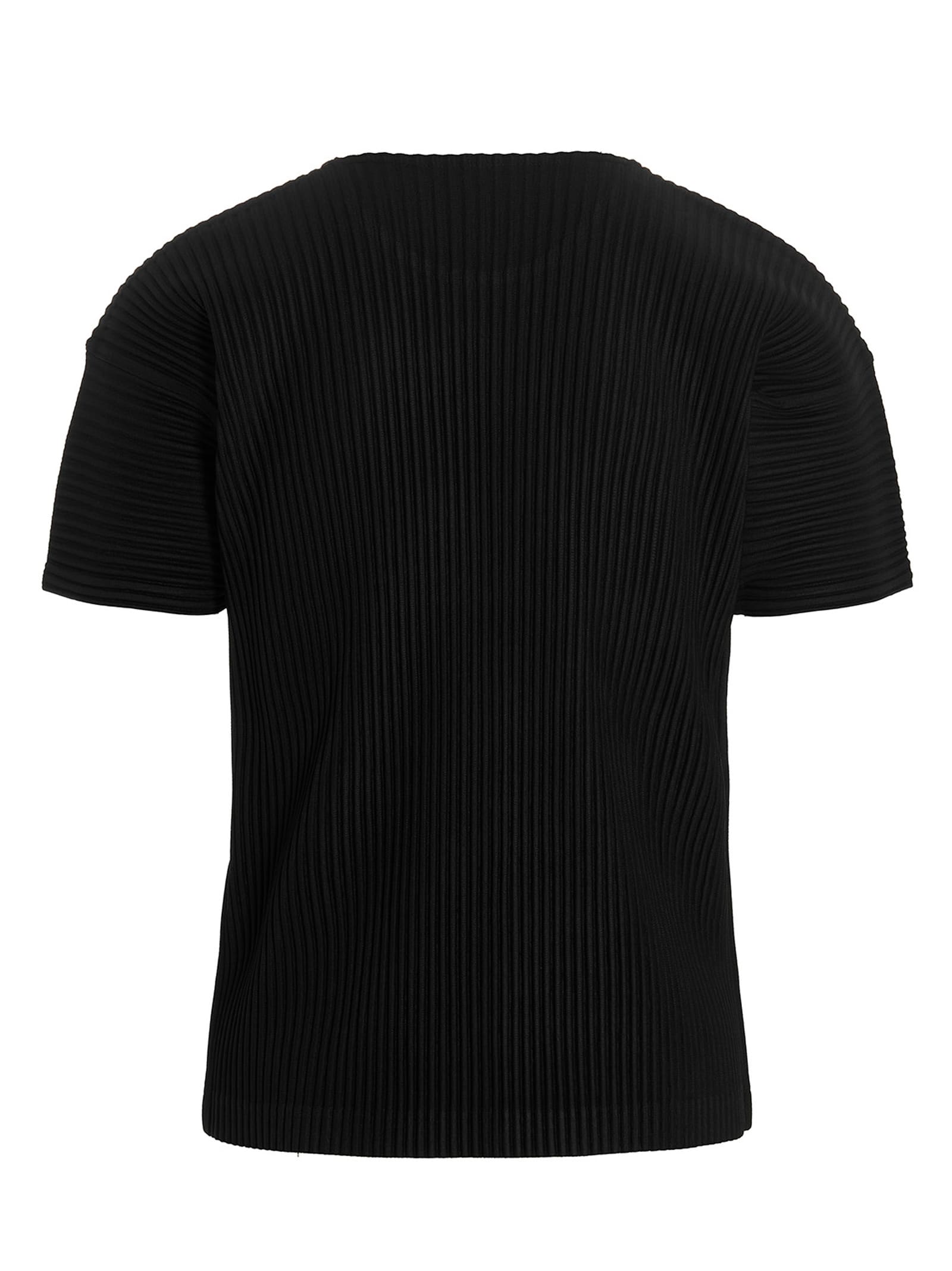 Issey Miyake Textured Pleated T-shirt With Classic Crewneck