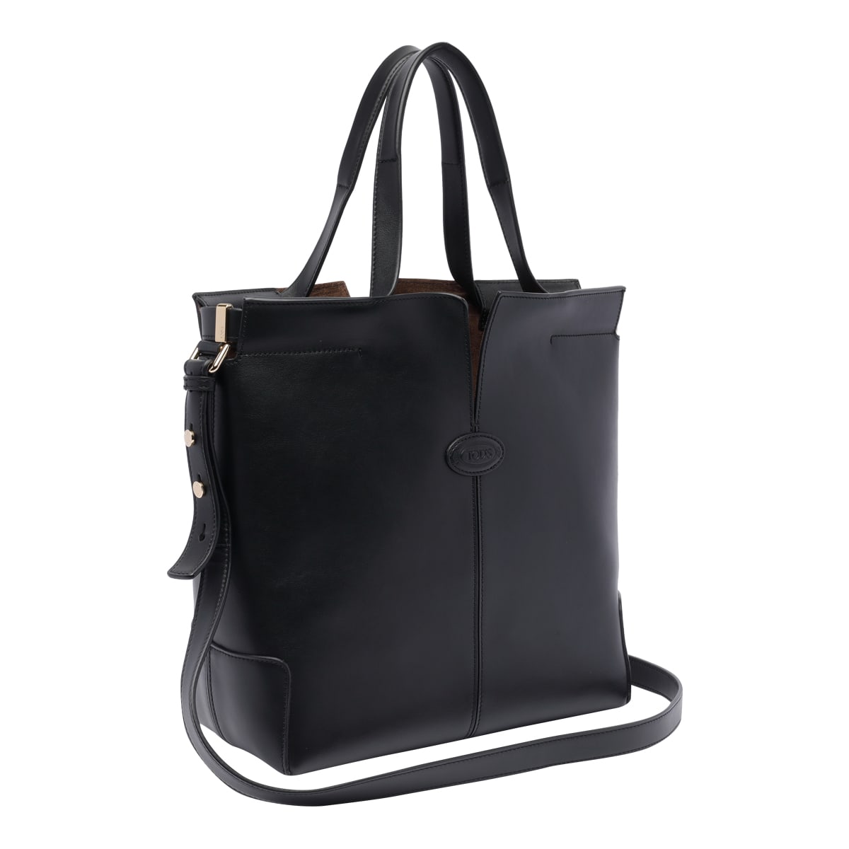 Tod's Small Tods Di Folio Shopping Bag In Black