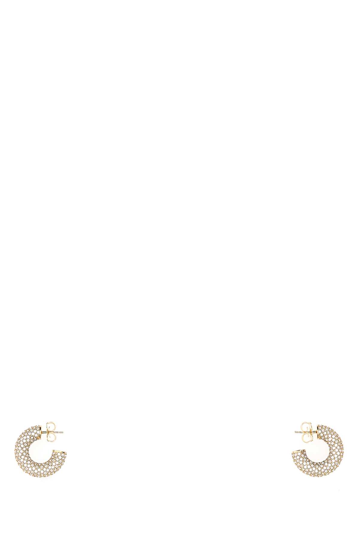 Amina Muaddi Embellished Metal Mini Cameron Earrings