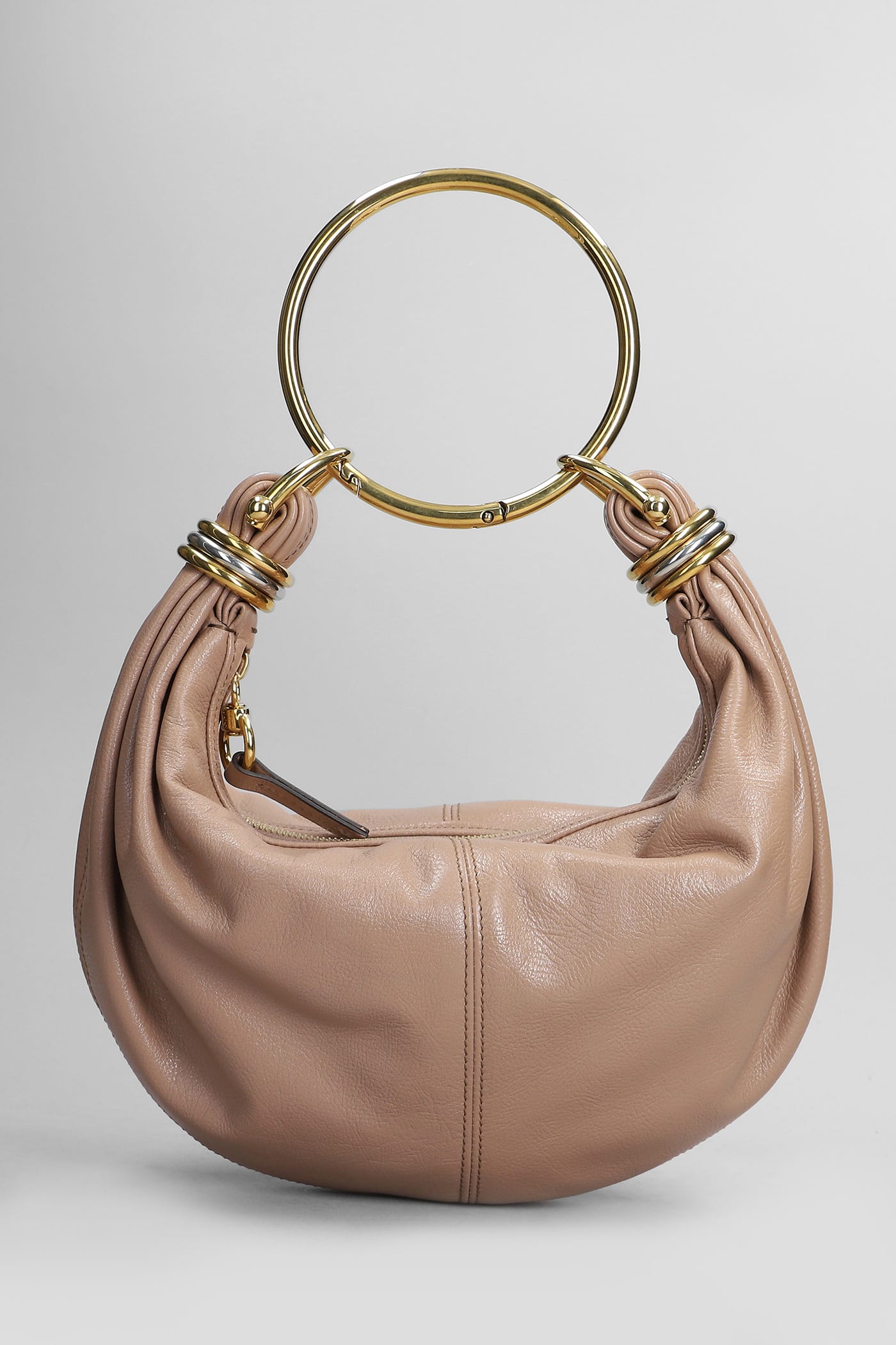 Shop Chloé Bracelet Bag Shoulder Bag In Powder Leather