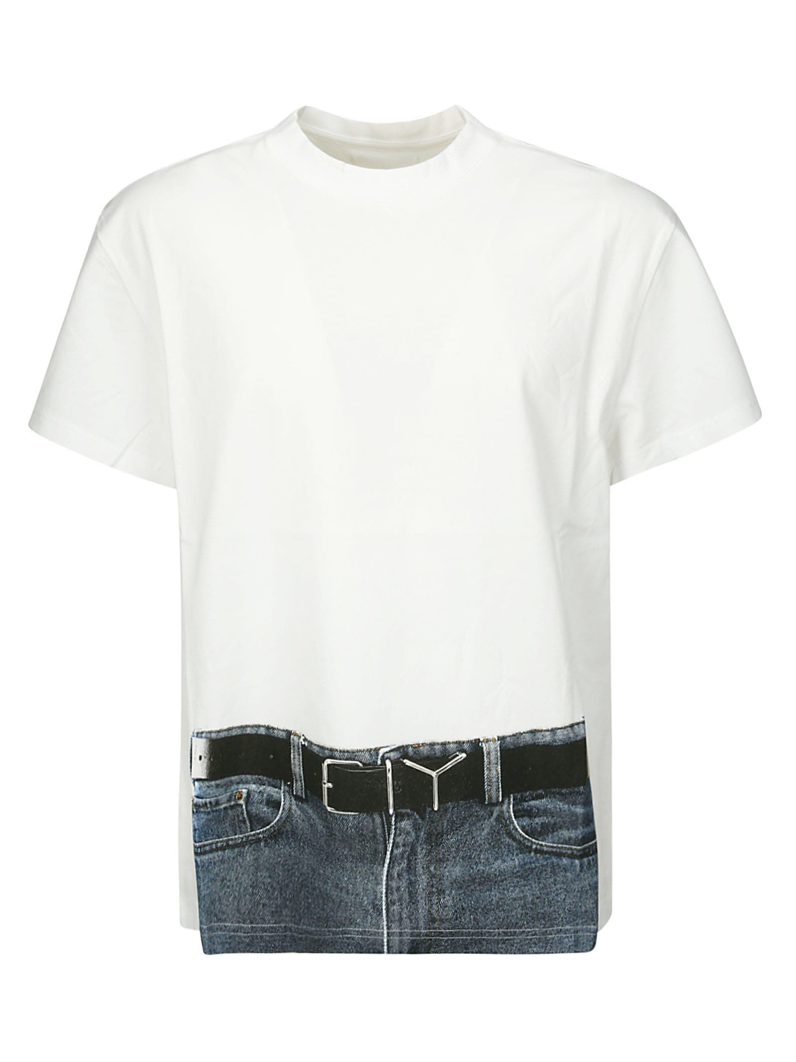 Y/project Man White T-shirts In White Navy