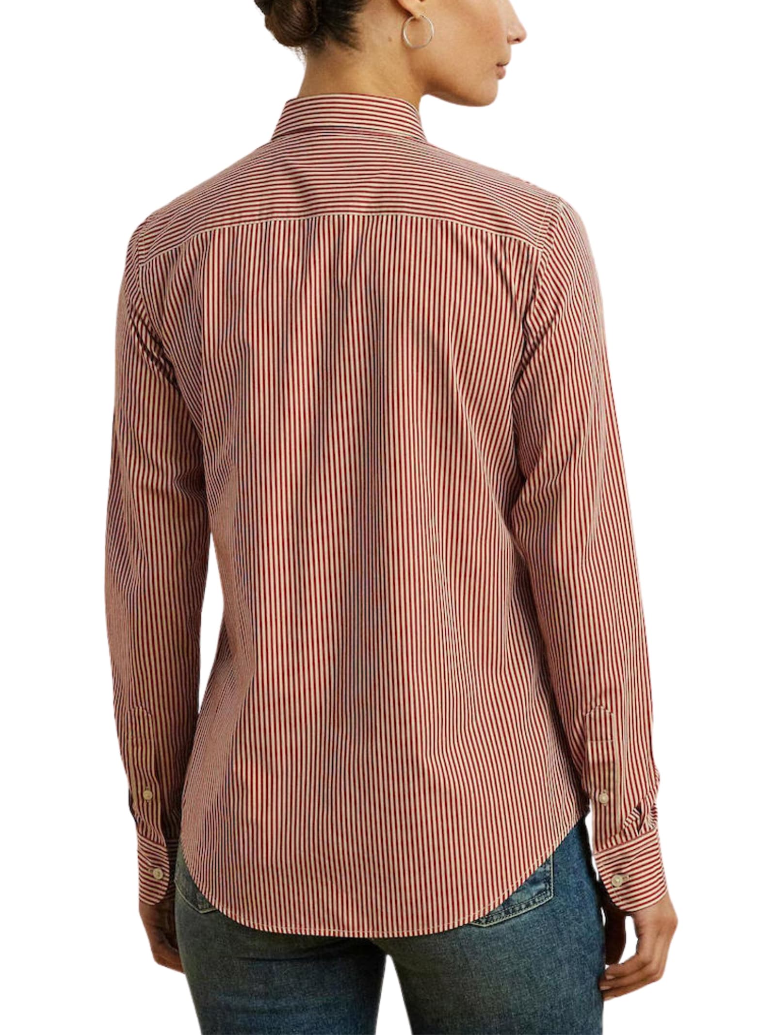 Ralph Lauren Logo-detail Stripe-pattern Shirt In Pink