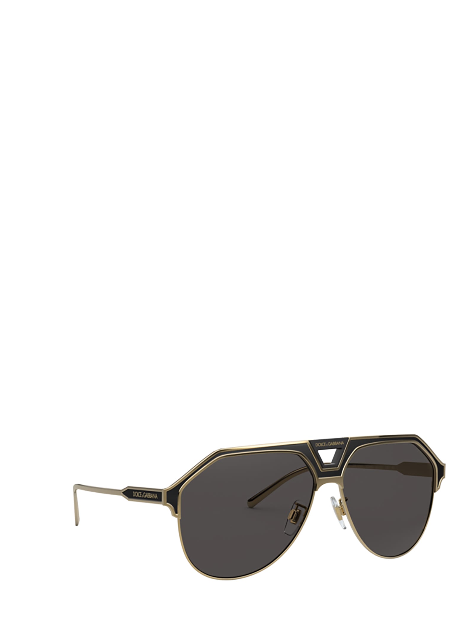 Shop Dolce &amp; Gabbana Eyewear Dg2257 Gold / Matte Black Sunglasses
