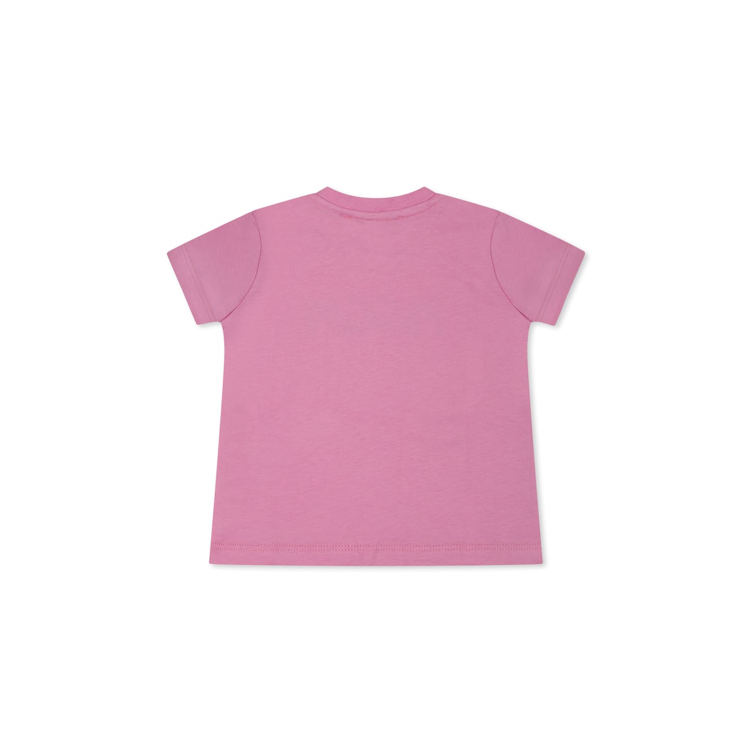 Msgm Pink T-shirt For Baby Girl With Logo In Pink