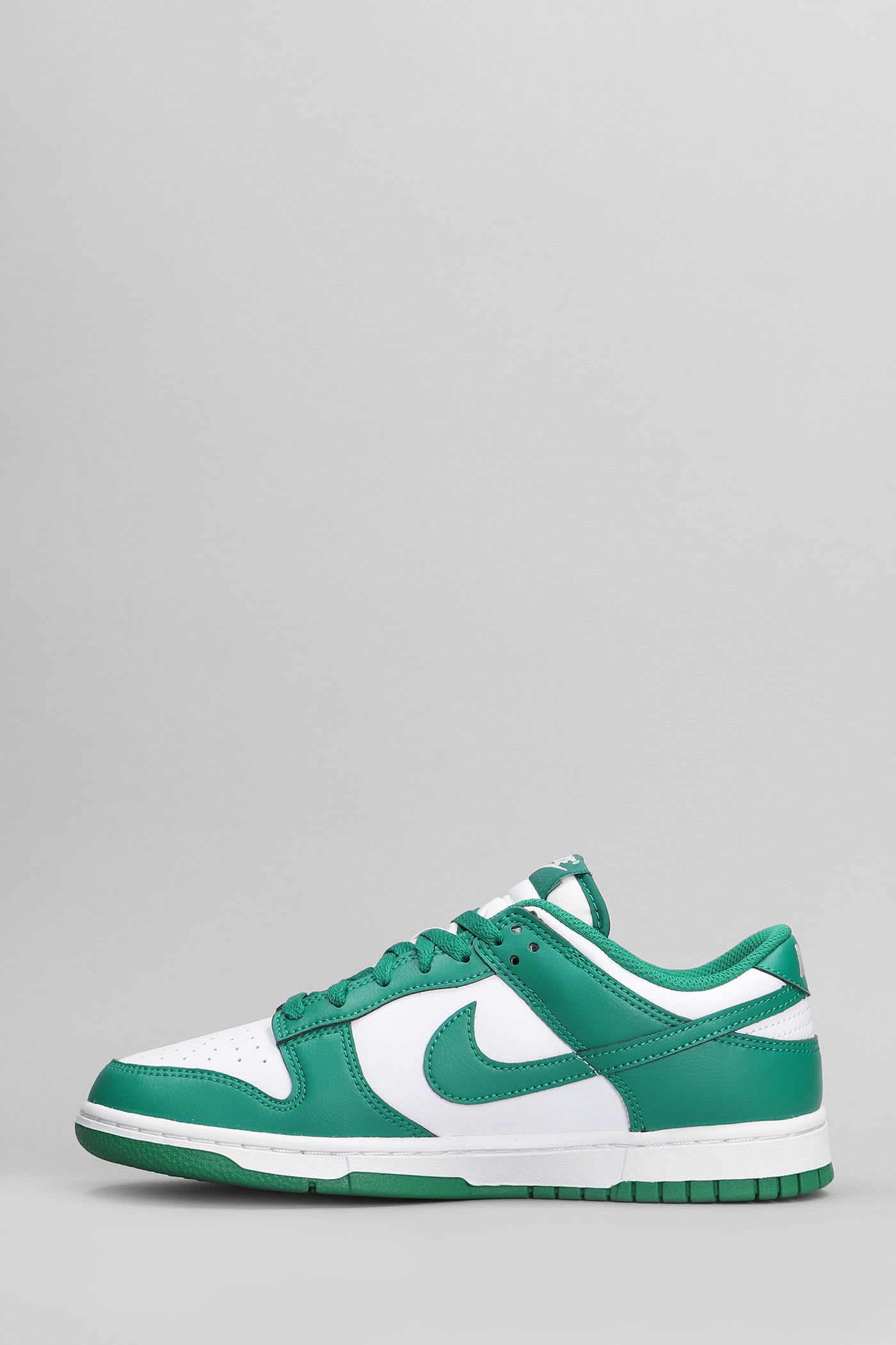 Nike Dunk Low Retro Sneakers In Green Leather In Green