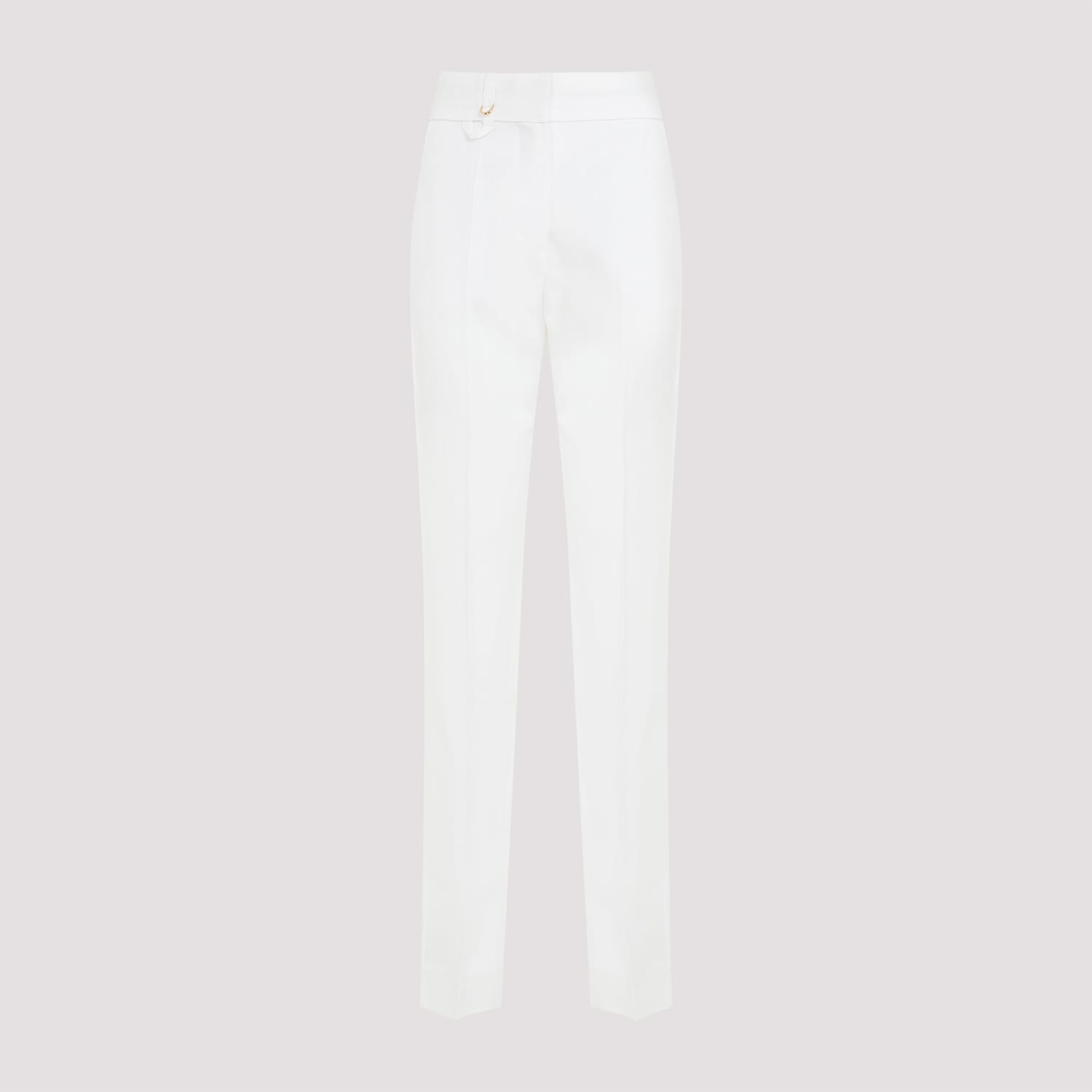 Shop Jacquemus Viscose Tibau Pants In White