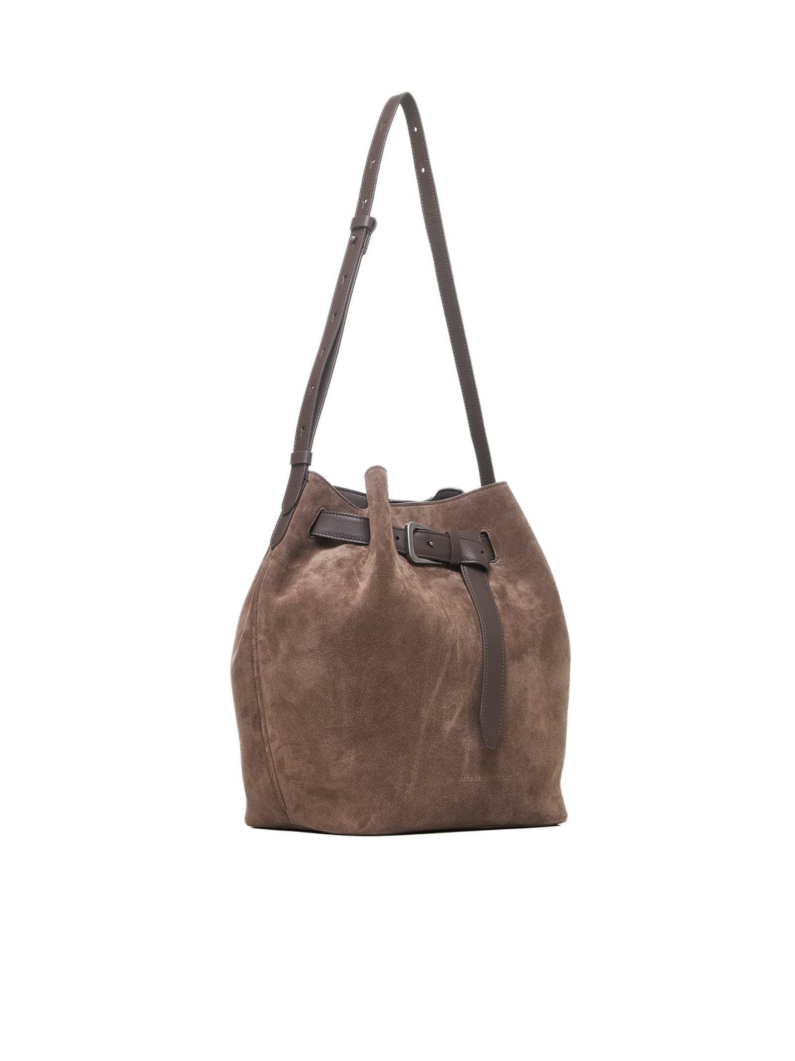 Shop Brunello Cucinelli Shoulder Bag In Brown