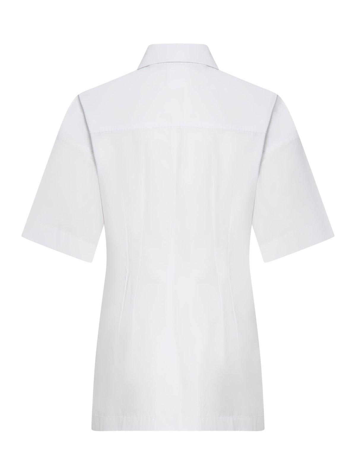 Shop Sportmax Buttoned Short-sleeved Shirt In White