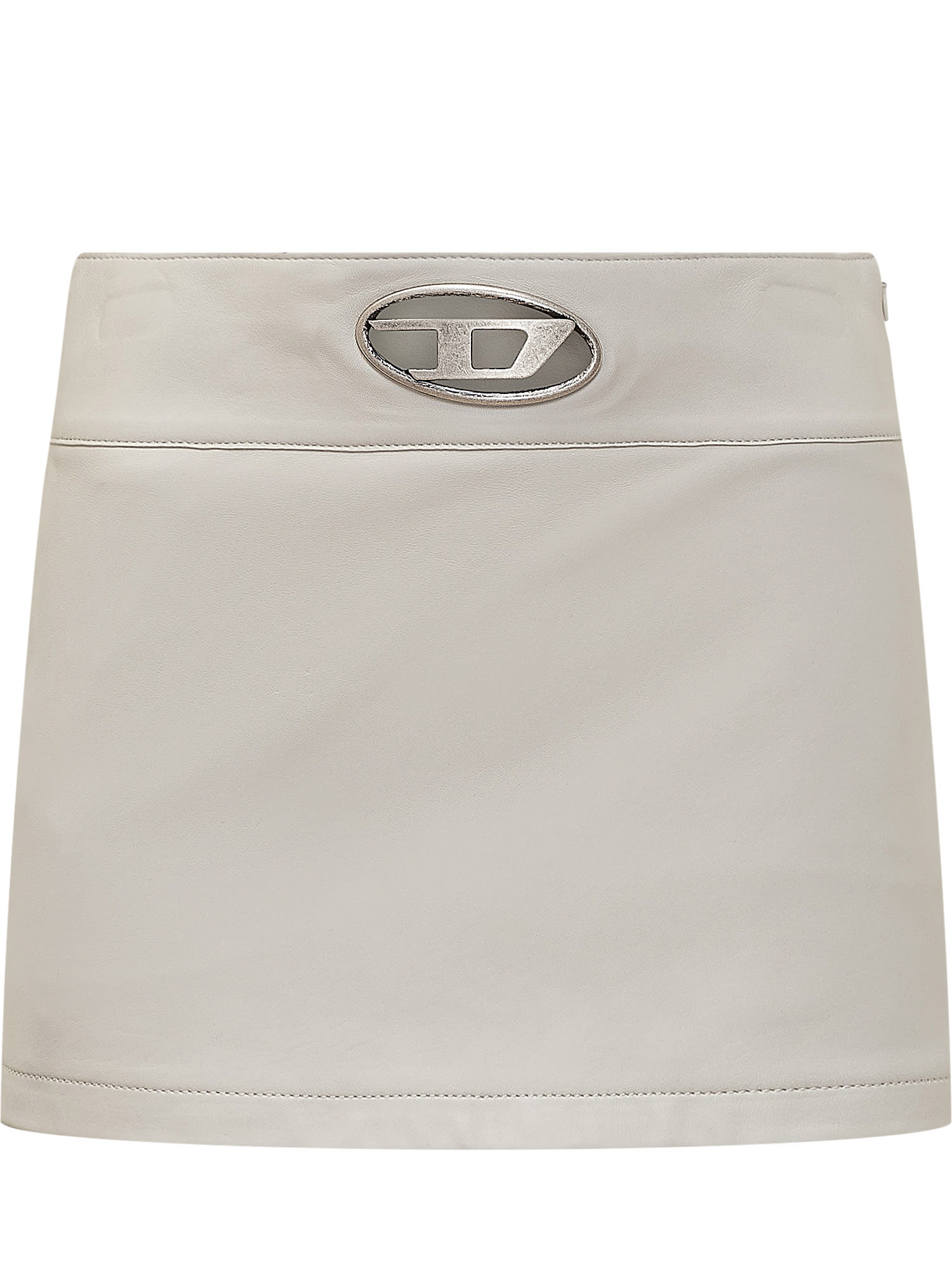 Shop Diesel Mini Skirt In Bianco