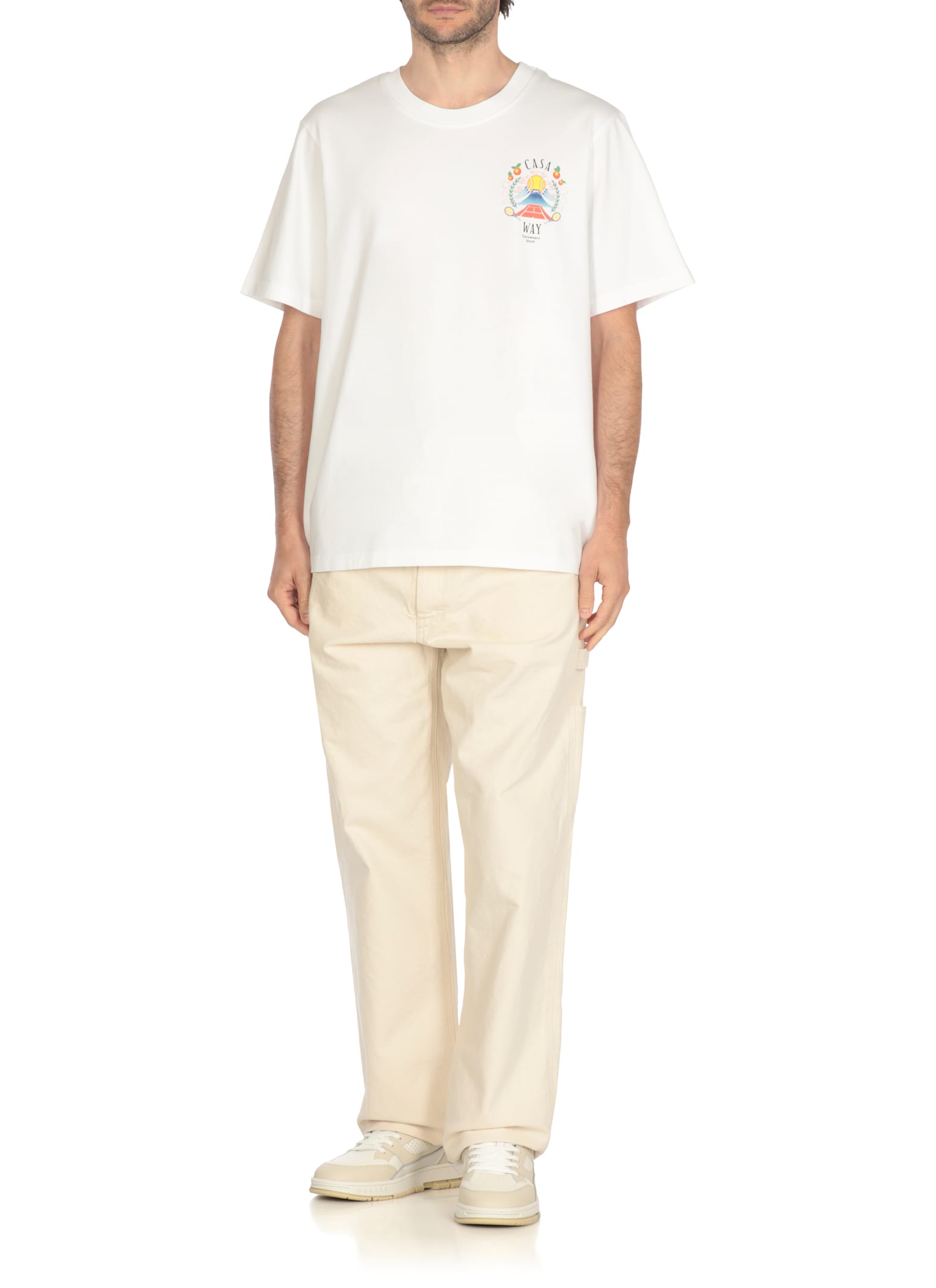 Casablanca Casa Way Mountain Printed T-shirt In White