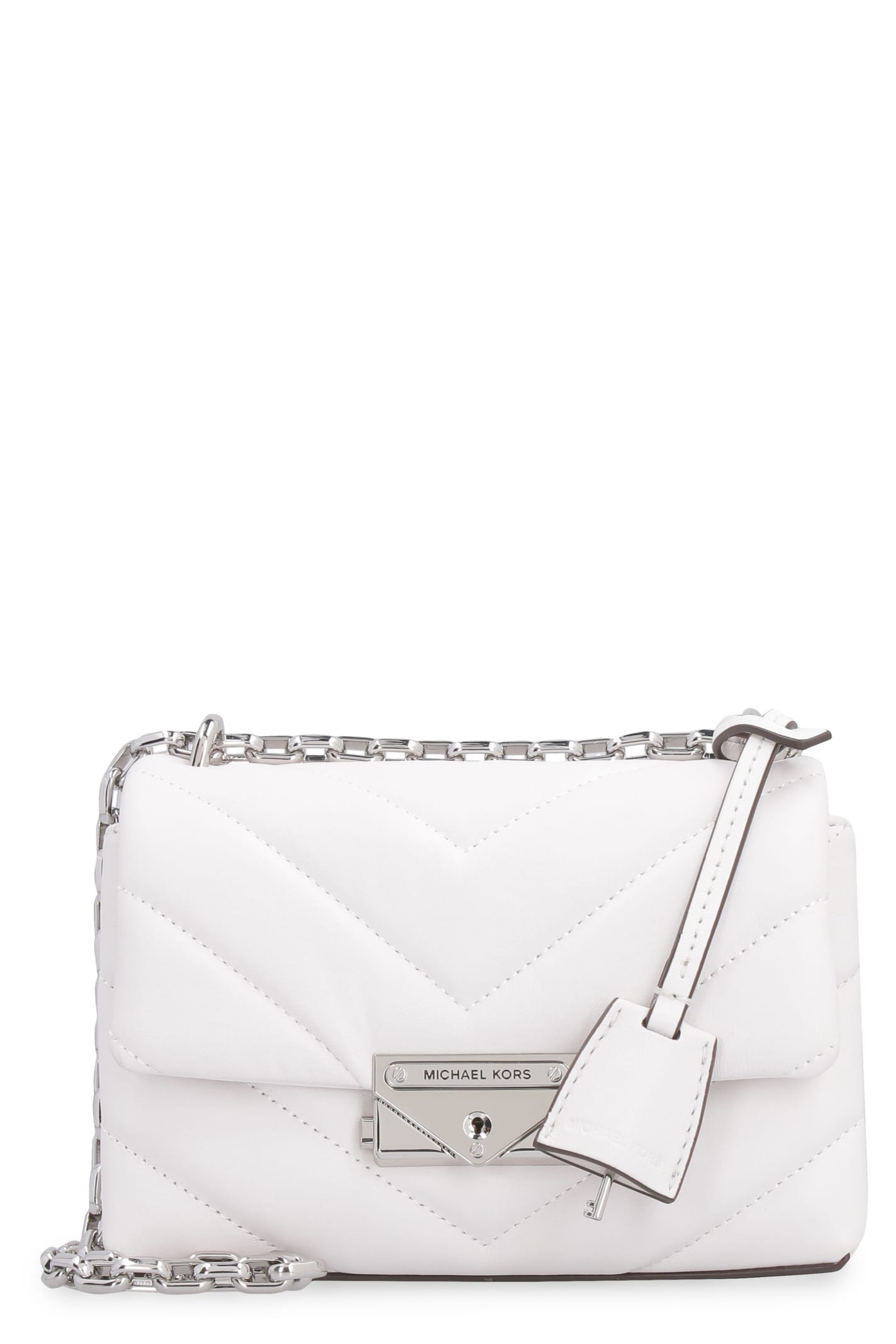 michael kors white quilted bag