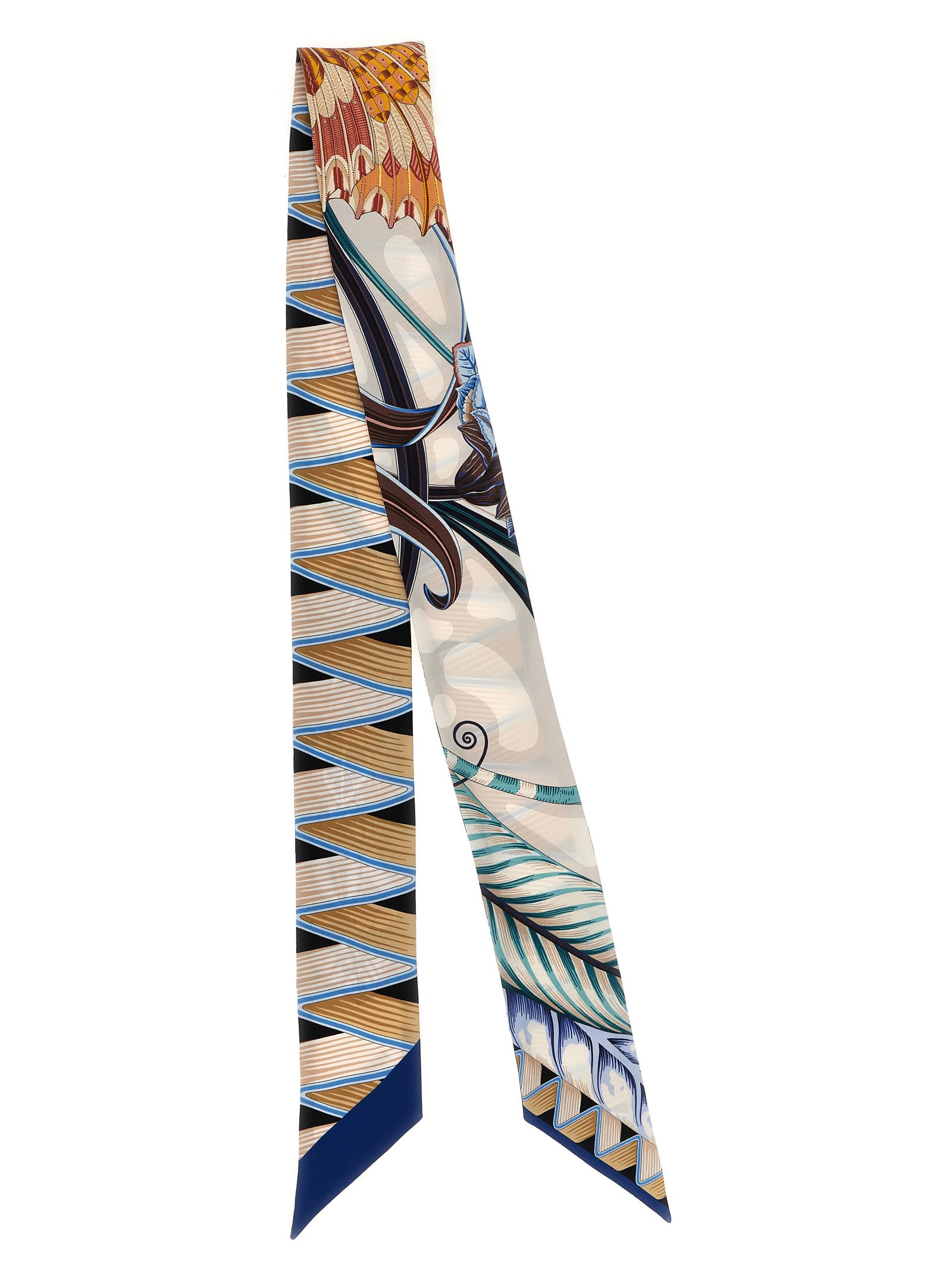 Ferragamo Floral Silk Bandeau Rectangular Scarf In Multi