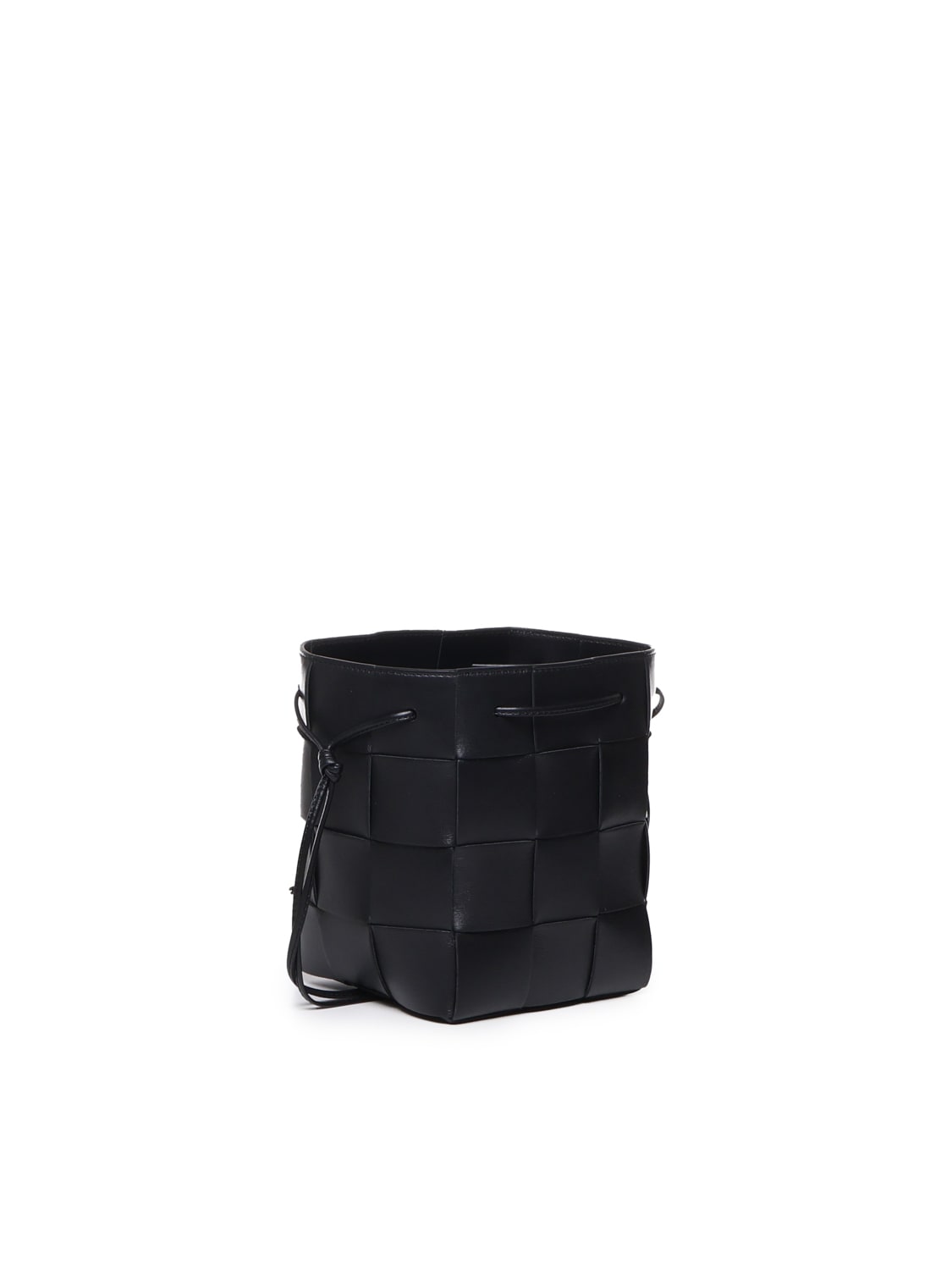 Shop Bottega Veneta Cassette Small Shoulder Bucket Bag In Black