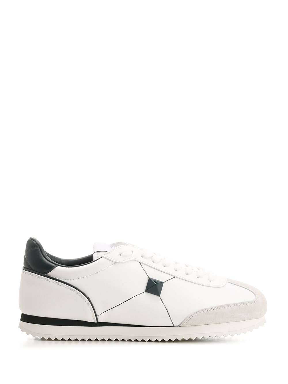 Shop Valentino Stud Sneakers In Green