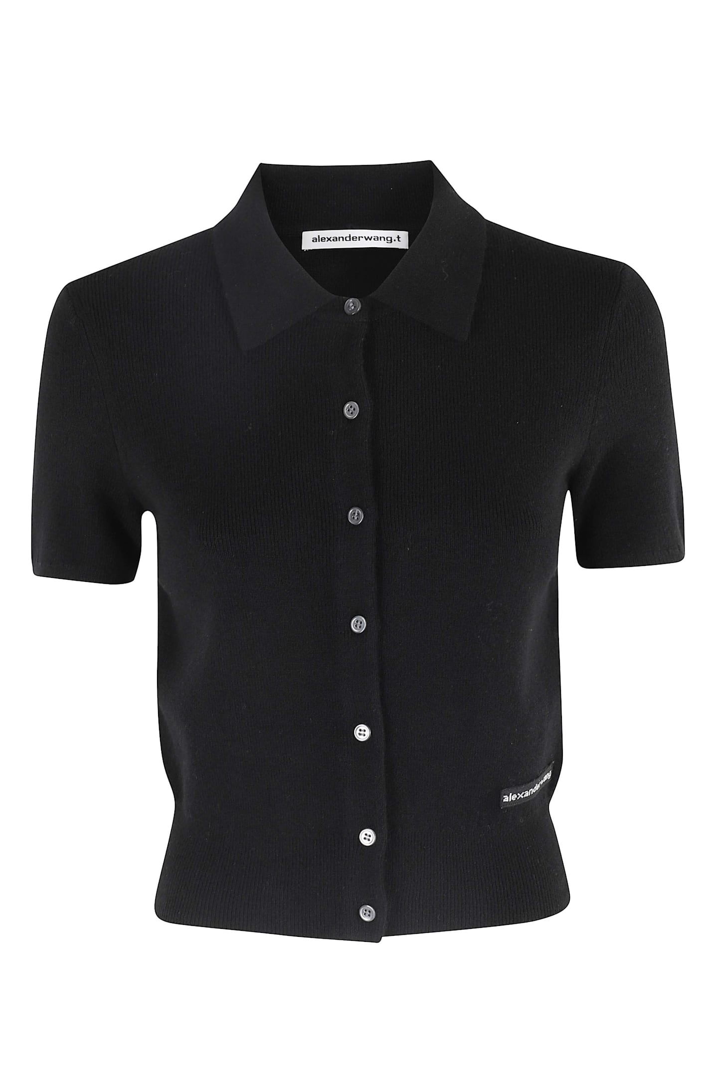 Alexander Wang T Polo Cardigan In Black