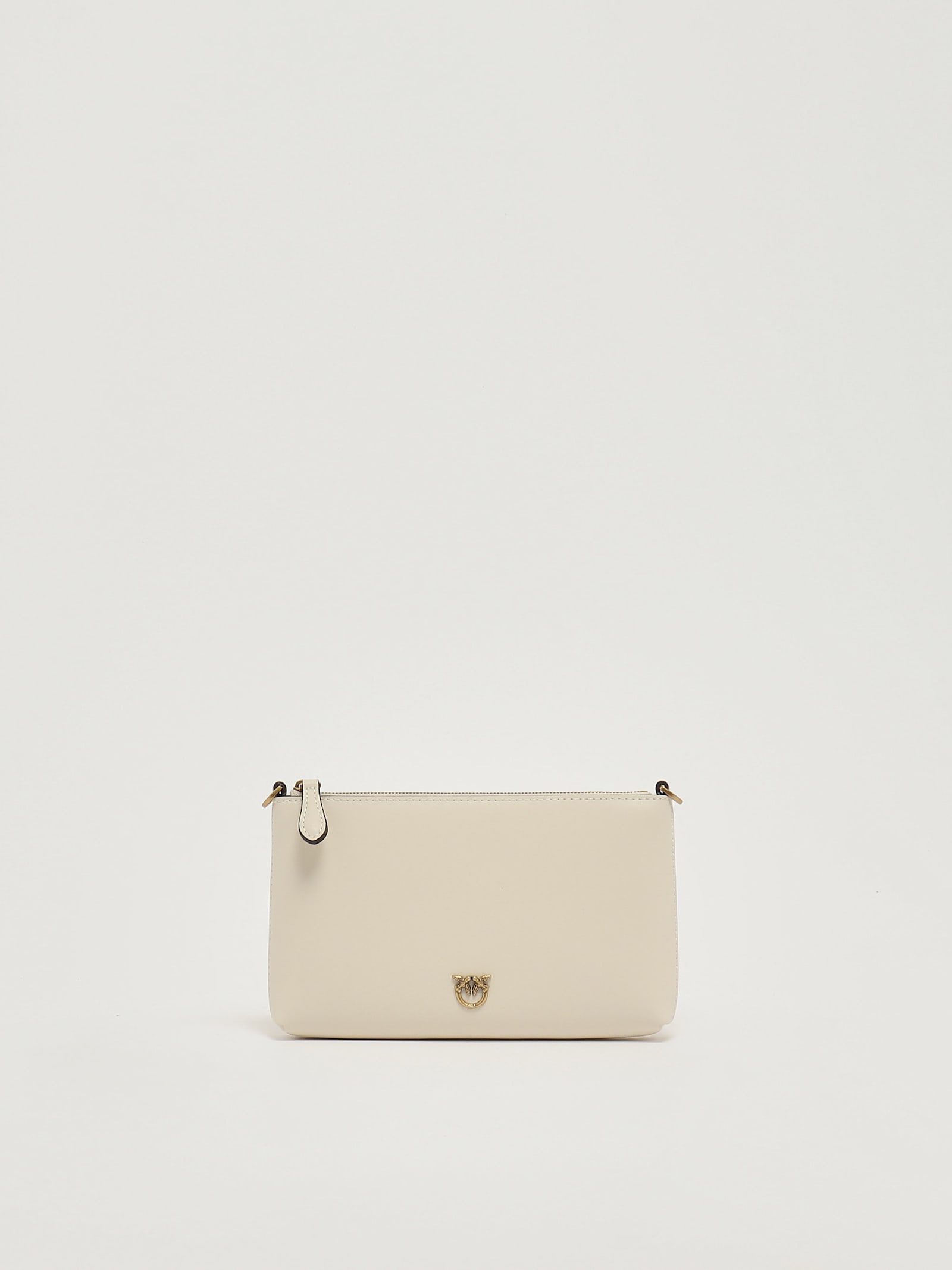 Pinko Flat Horizontal Mini Clutch In White