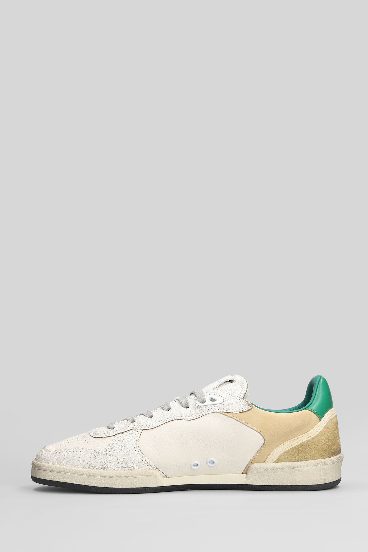 Philippe Model Pgal Low Sneakers In White Leather In Multi