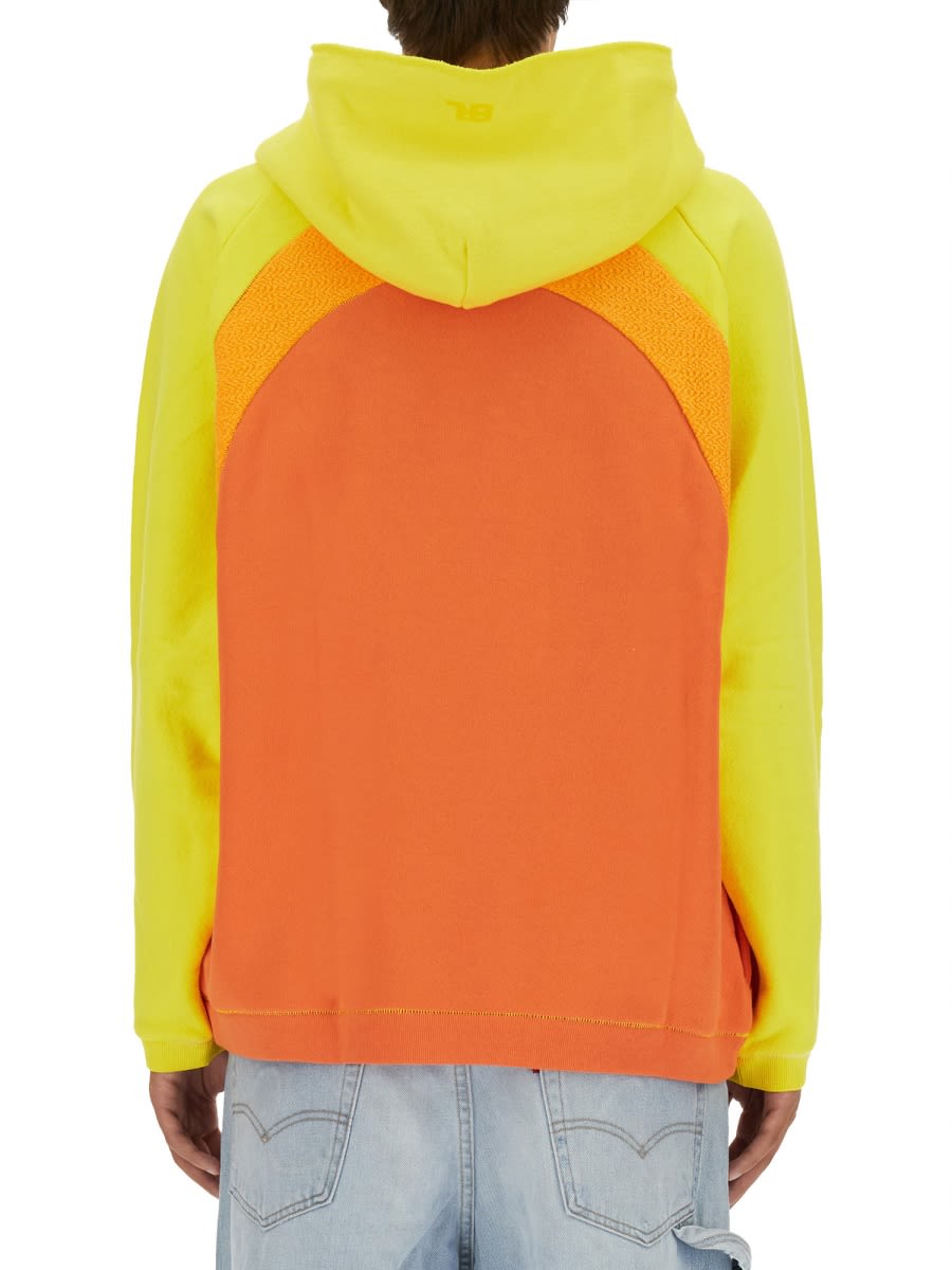 Shop Erl Rainbow Sweatshirt In Orange