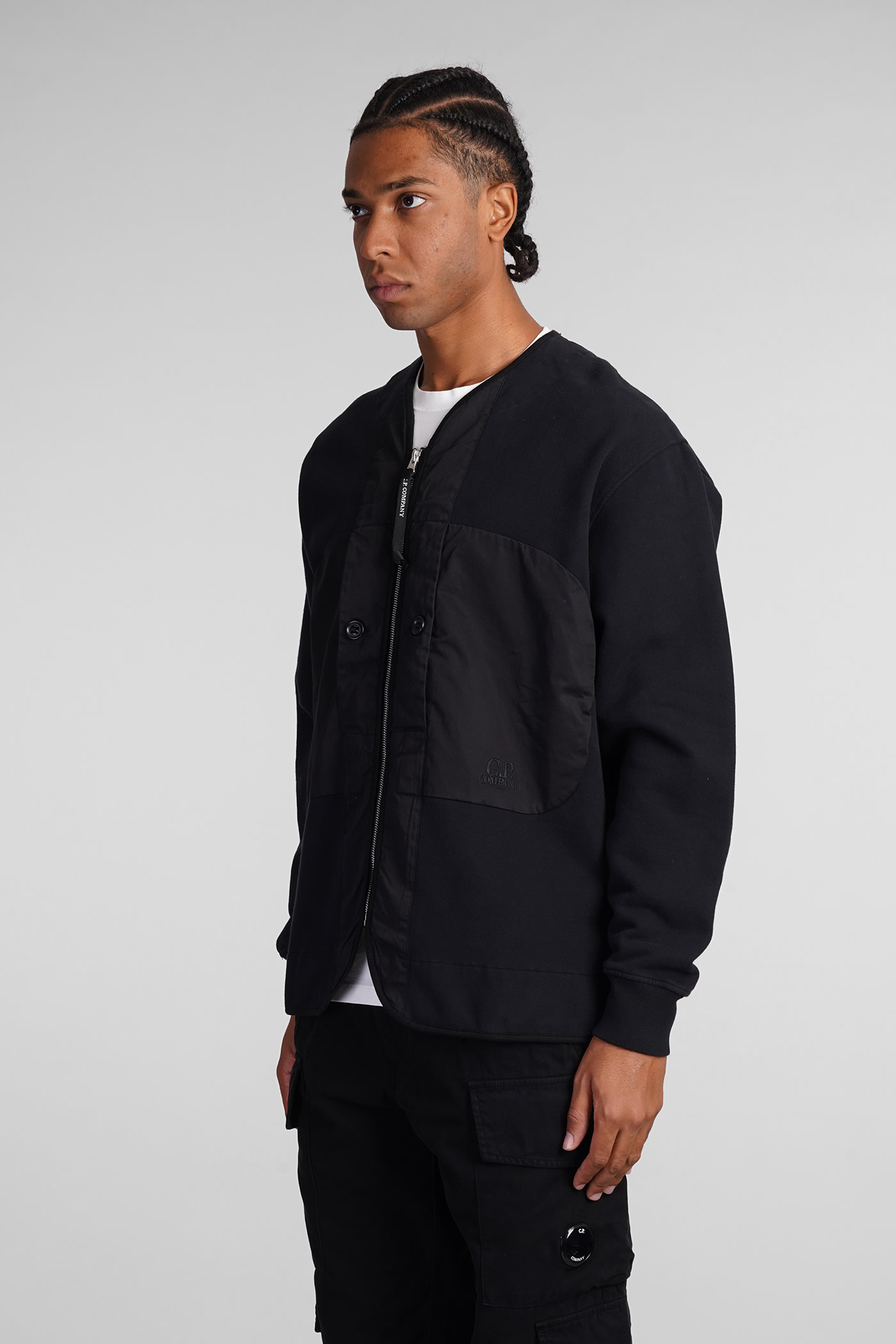 Shop C.p. Company Casual Jacket In Black Cotton