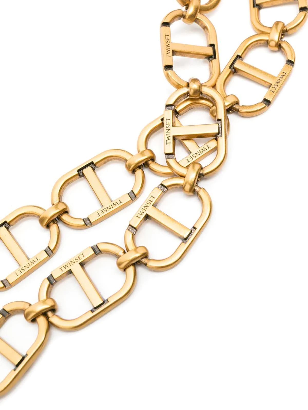 Shop Twinset Chain Belt In Aged Copper Plated Brass