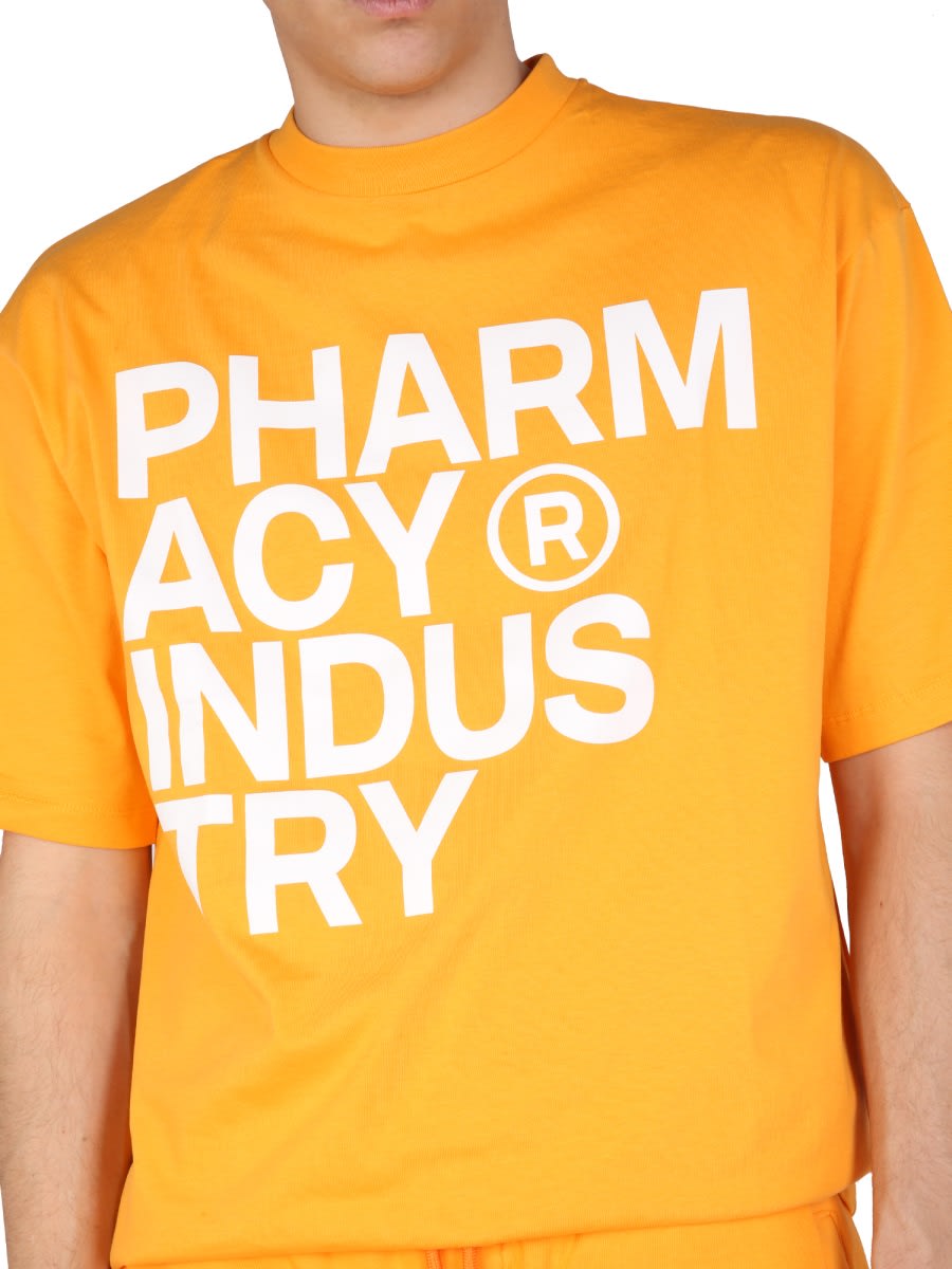 Shop Pharmacy Industry Logo Print T-shirt In Orange