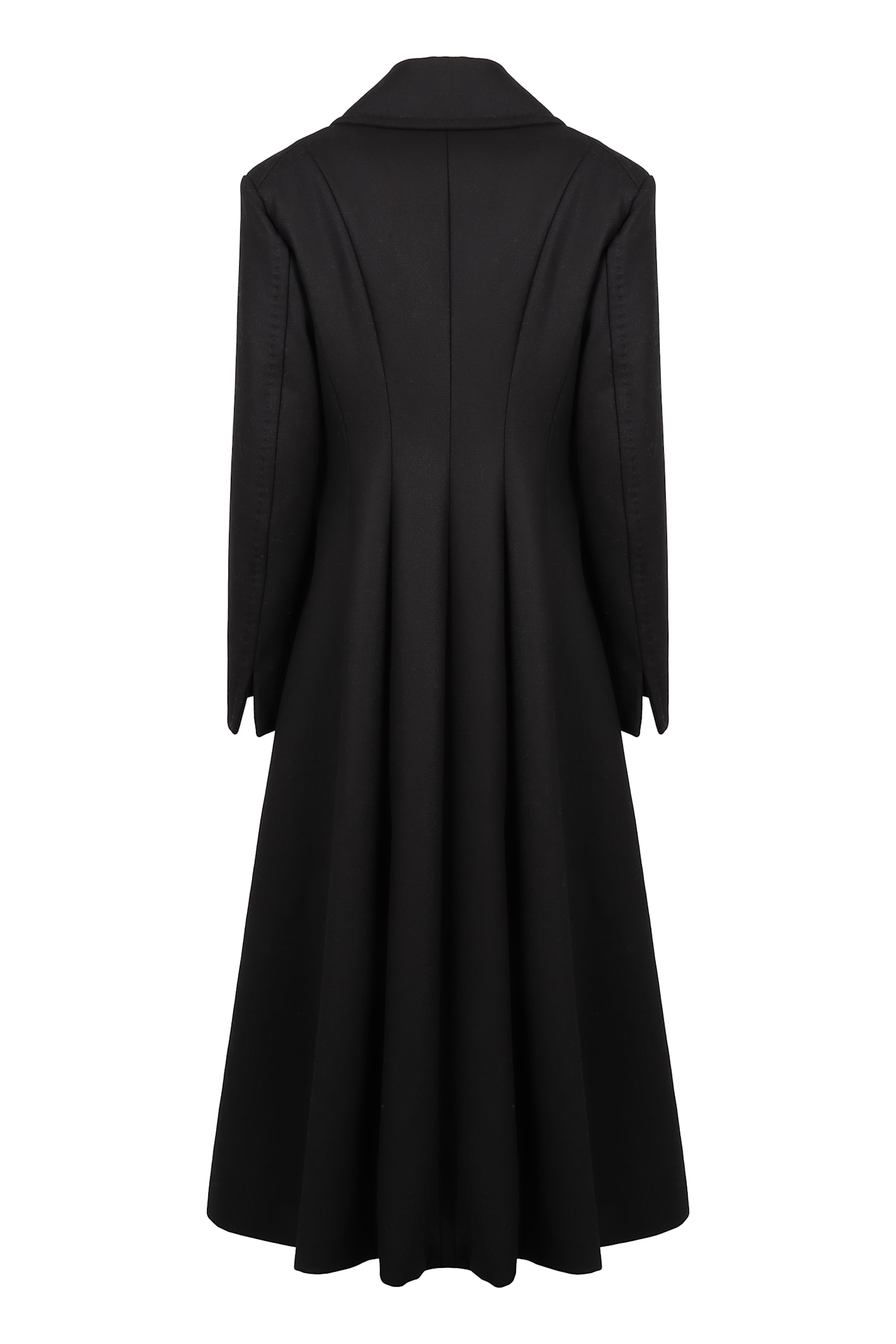 Shop Max Mara Bouquet Wool And Cashmere Coat In Black