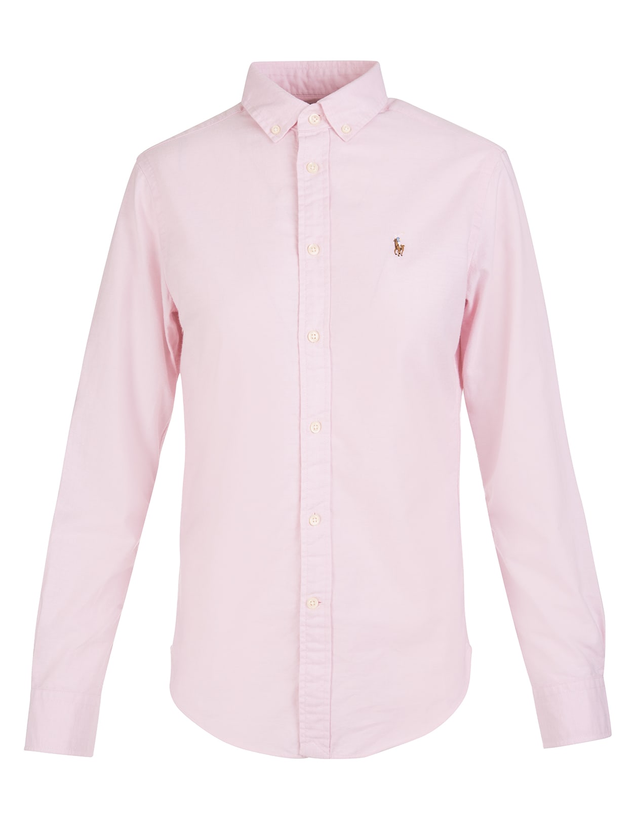 Ralph Lauren Woman Pink Slim-fit Cotton Oxford Shirt