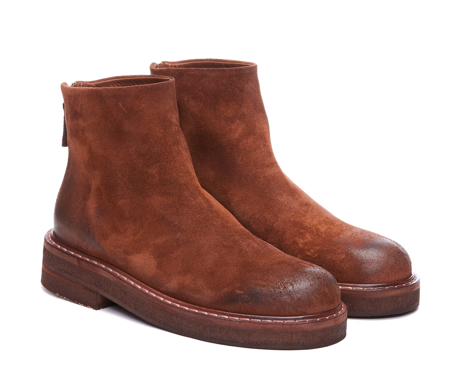 Shop Marsèll Parrucca Booties In Brown