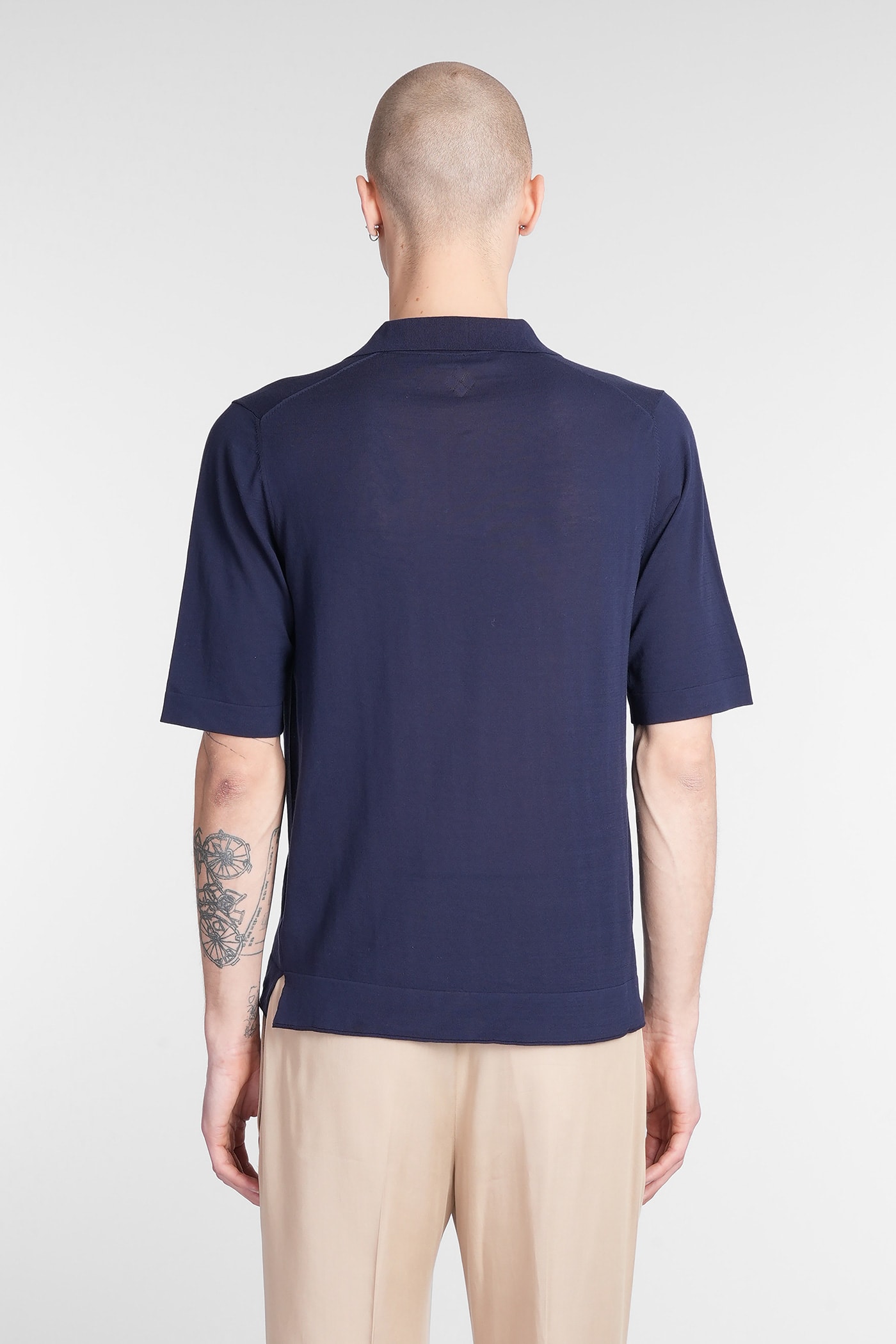 Ballantyne Polo In Blue Cotton In Blue