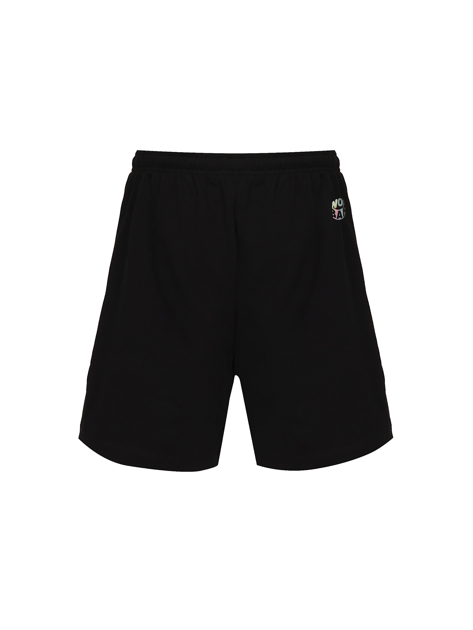 Barrow Elastic Waistband Iridescent Detail Shorts In Multi