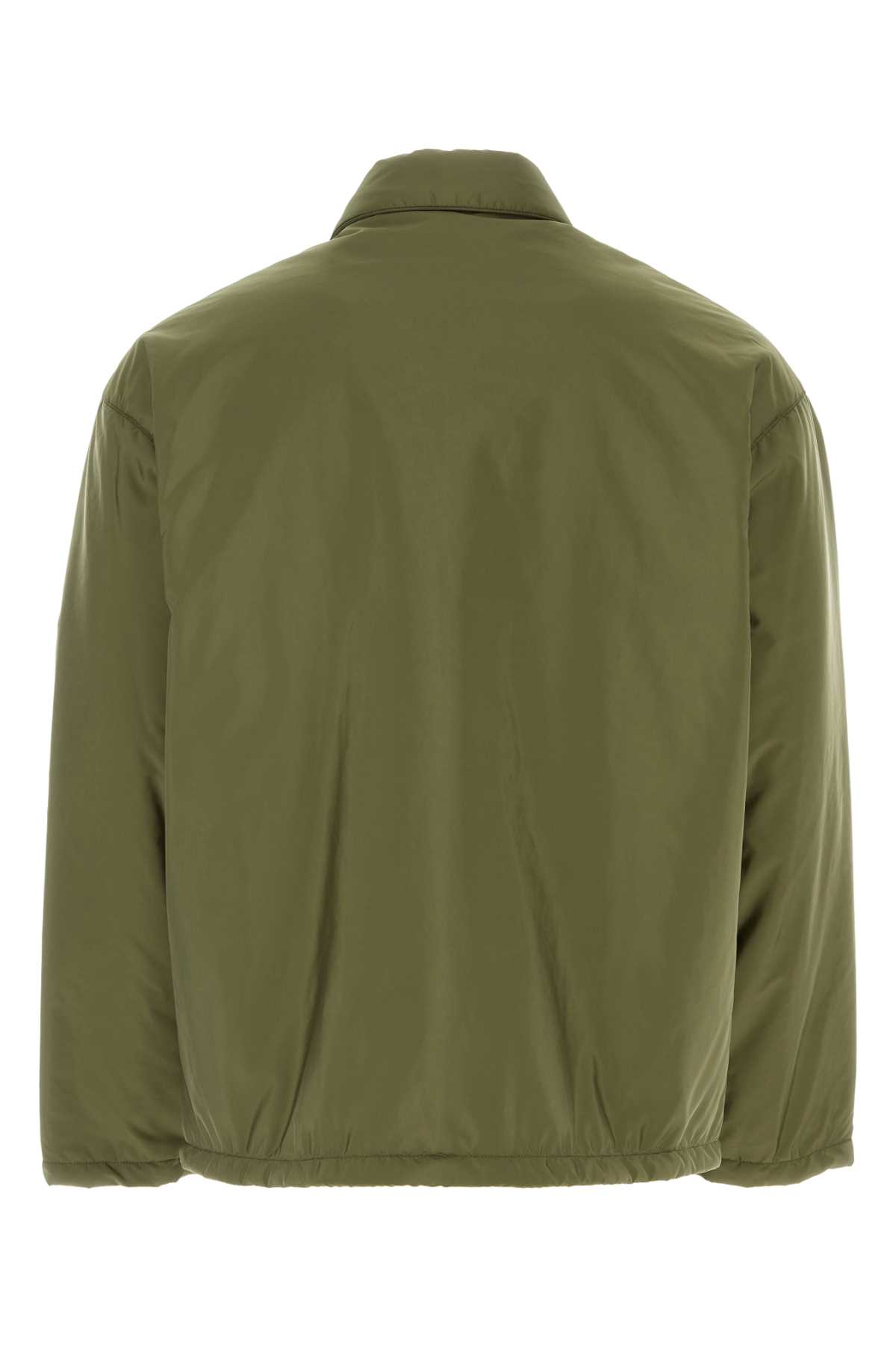 Shop Prada Army Grey Nylon Padded Jacket In Militare