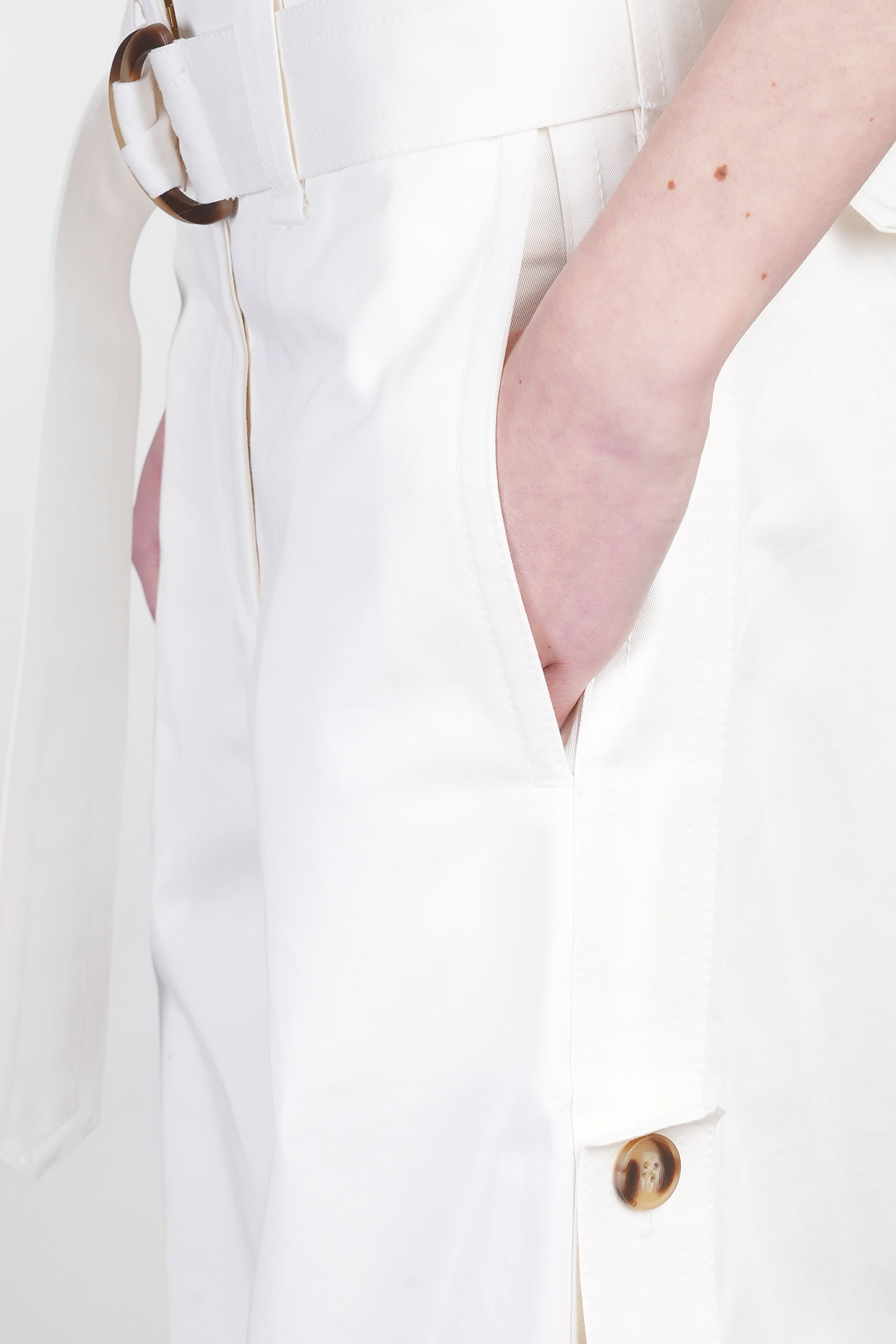 ZIMMERMANN PANTS IN WHITE COTTON