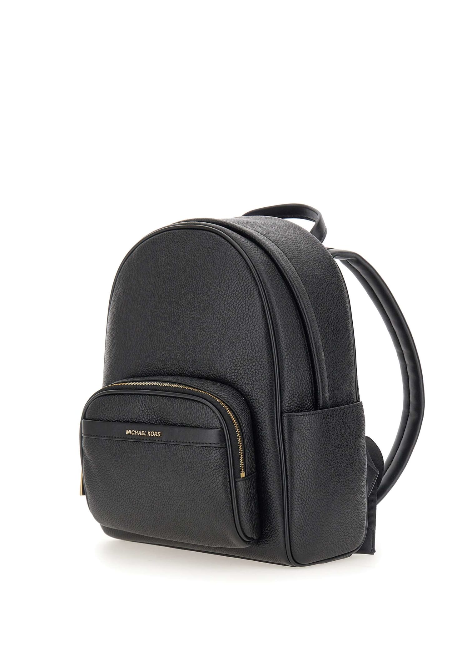 Michael Michael Kors Leather Backpack With Logo In Black
