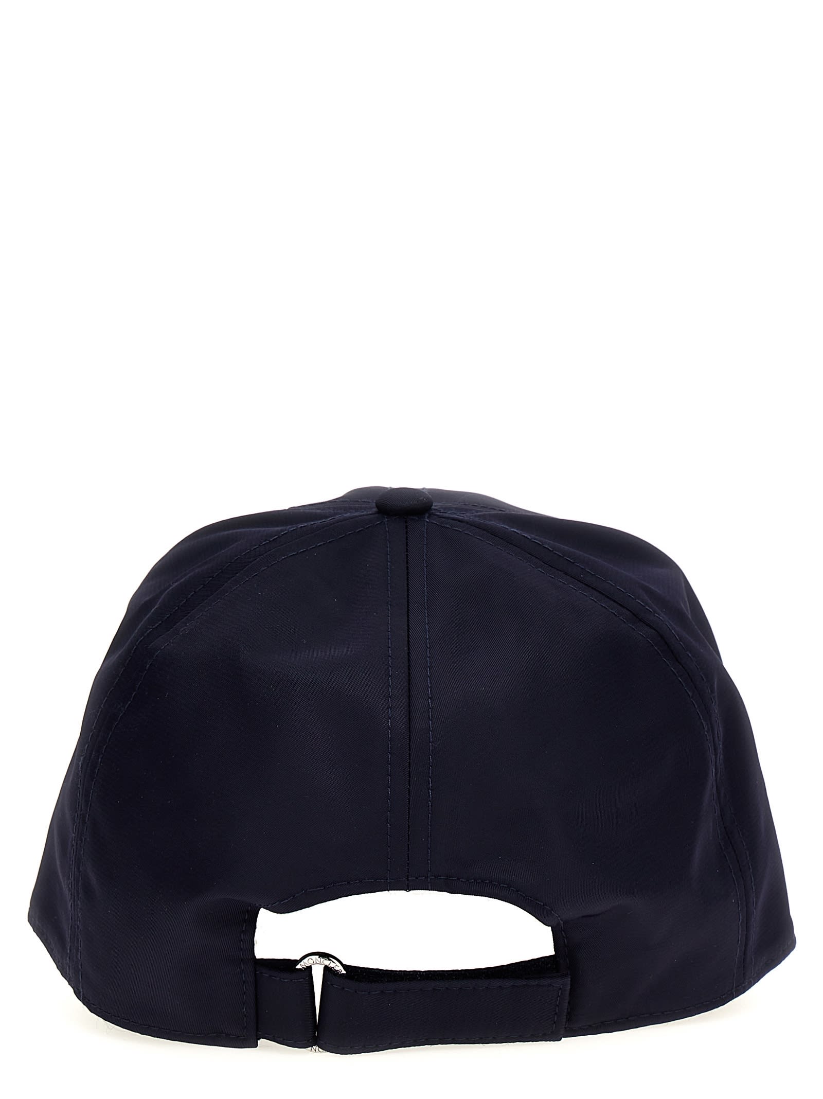 Shop Moncler Logo Patch Cap In Blue