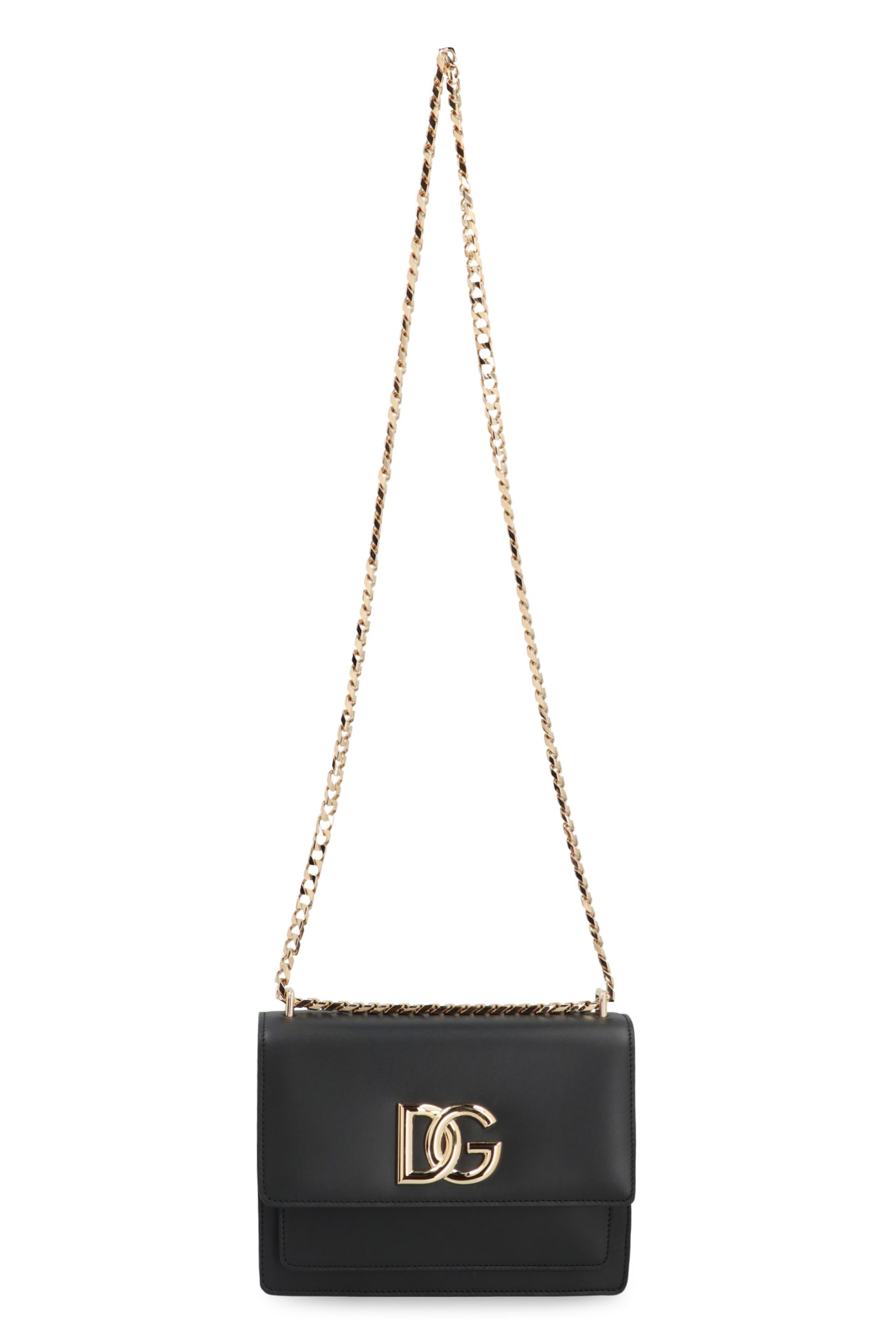 Dolce & Gabbana Leather Crossbody Bag In Black