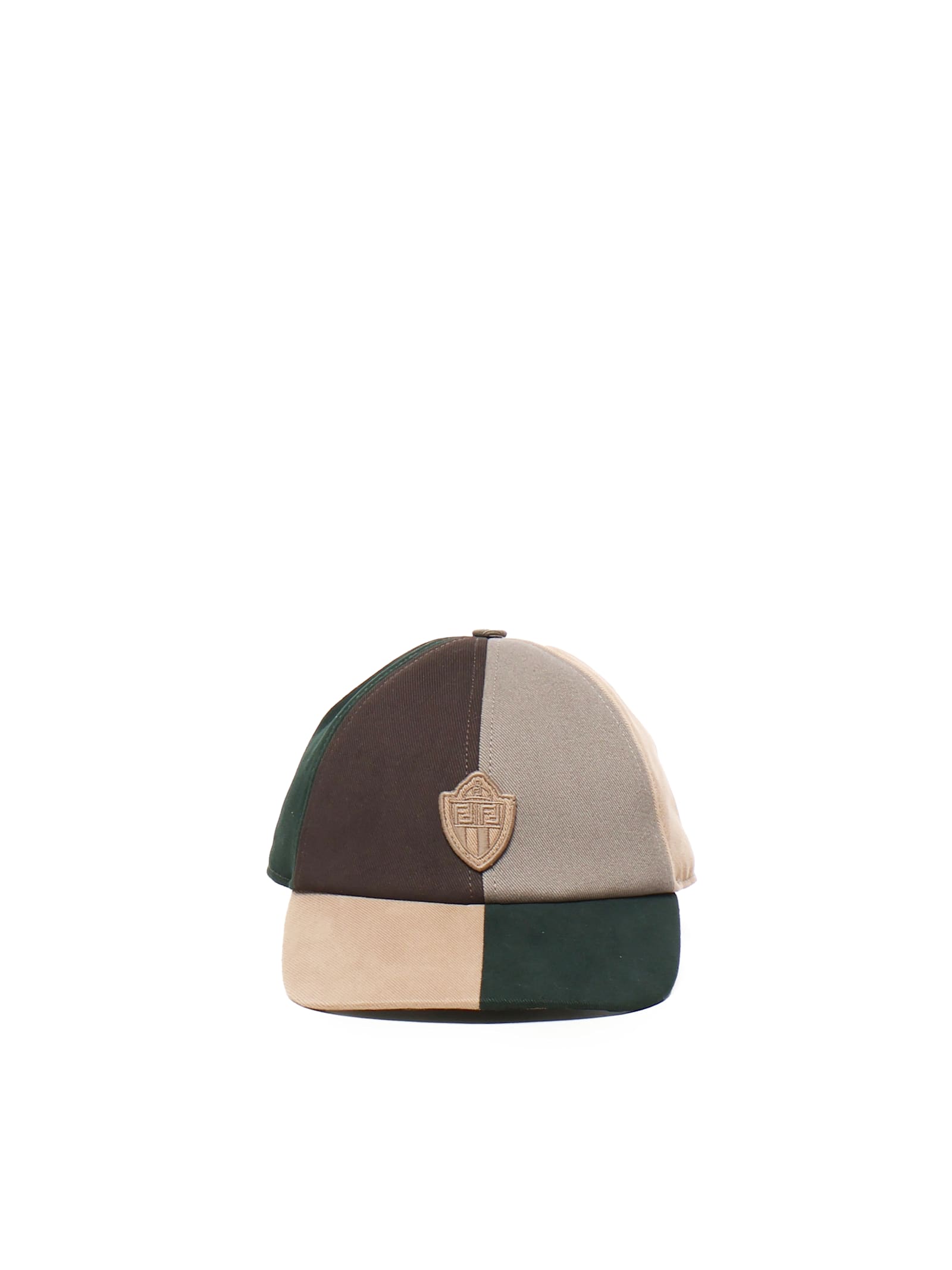 Fendi Crest Embroidered Panelled Cap