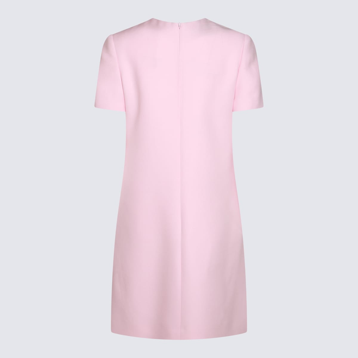 Shop Valentino Pink Wool Mini Dress In Confit