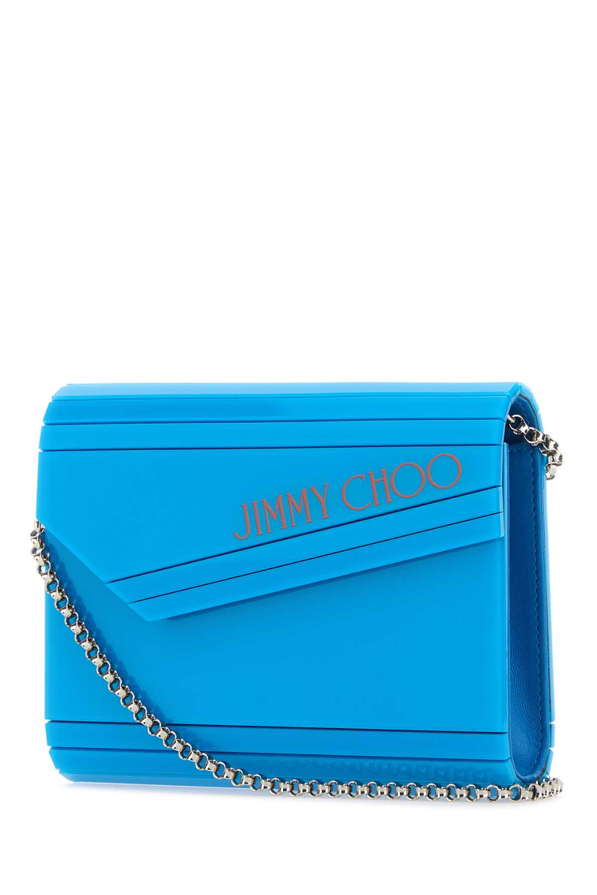 Jimmy Choo Woman Turquoise Acrylic Candy Clutch In Skypaprika