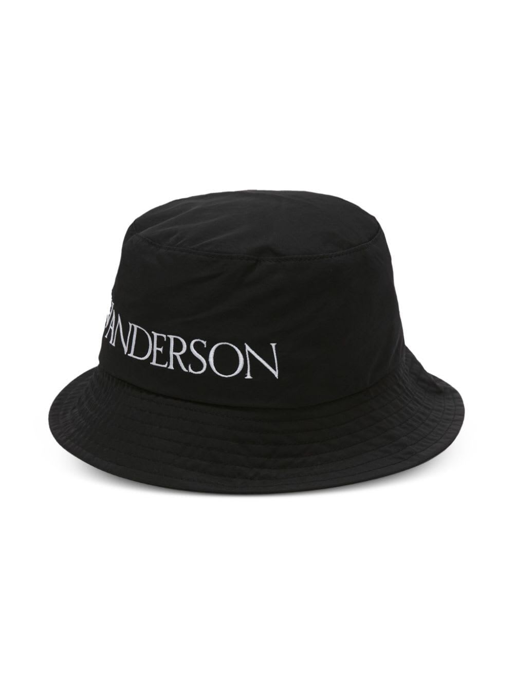 Shop Jw Anderson Logo Bucket Hat Nylon In Black