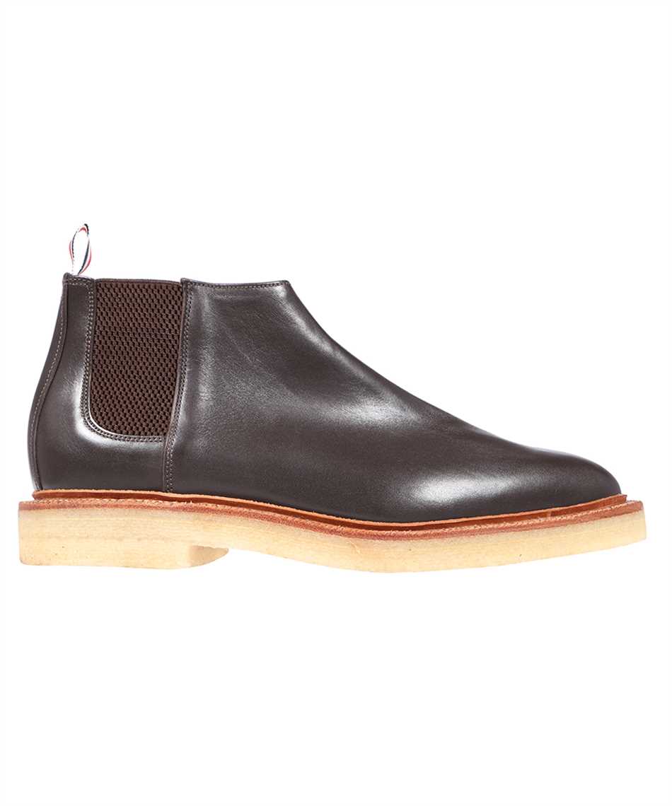 Shop Thom Browne Leather Ankle Boots In Brown