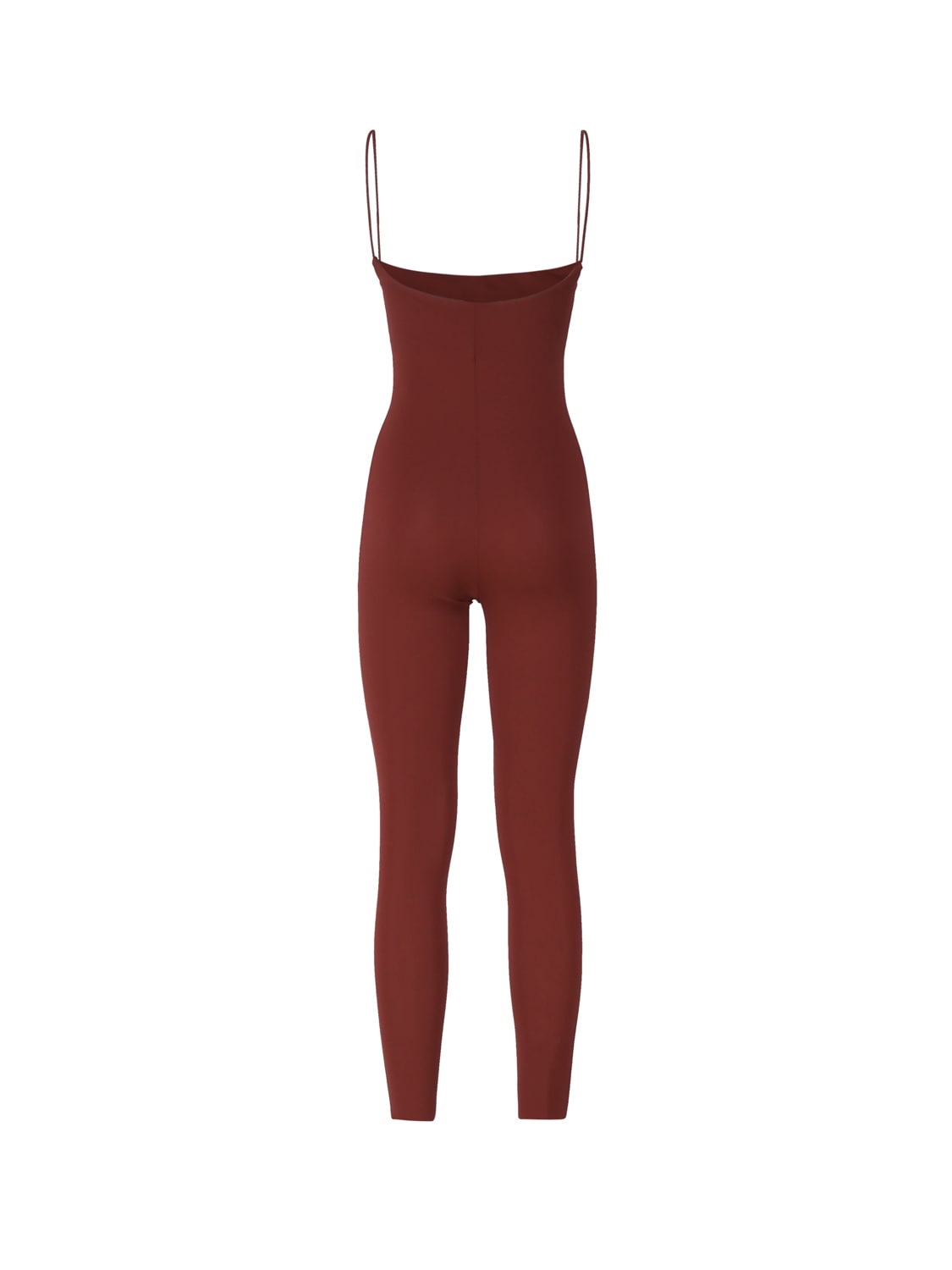 Shop The Andamane Jumpsuit With Shoulder Pads In Rust