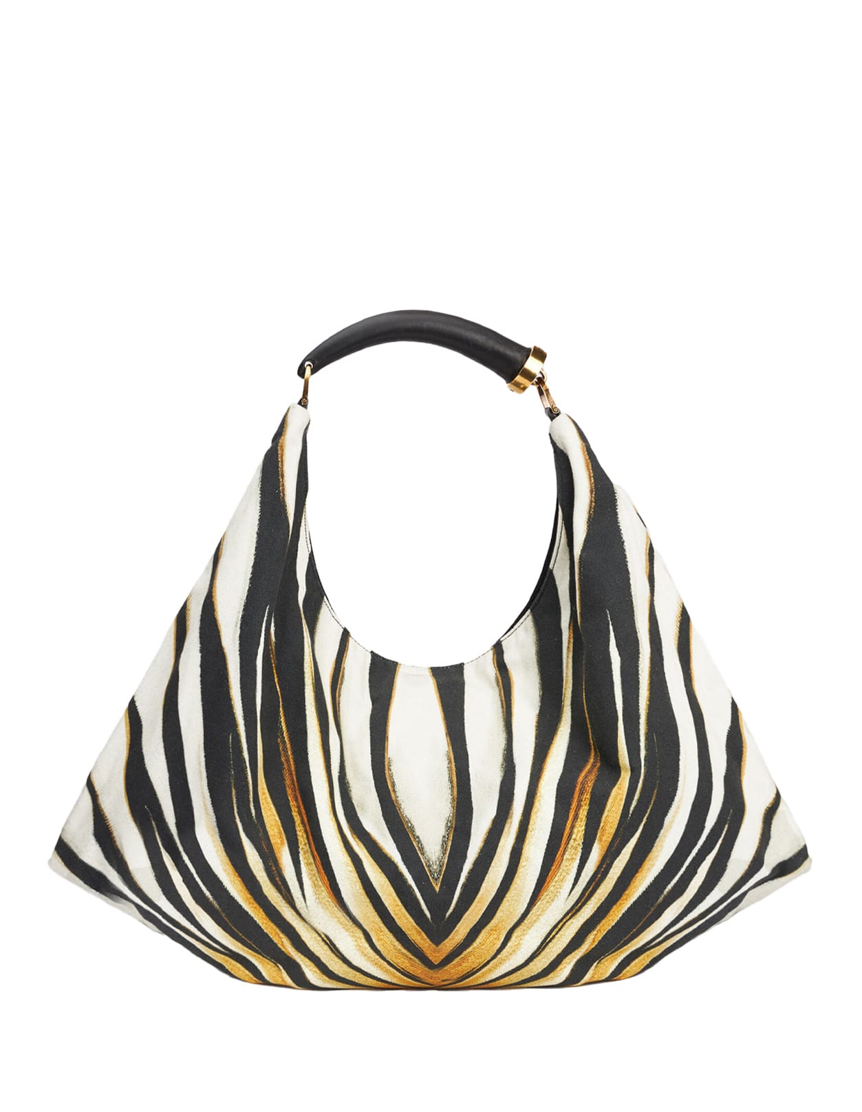 Shop Roberto Cavalli Large Canvas Hand Bag In Multicolour