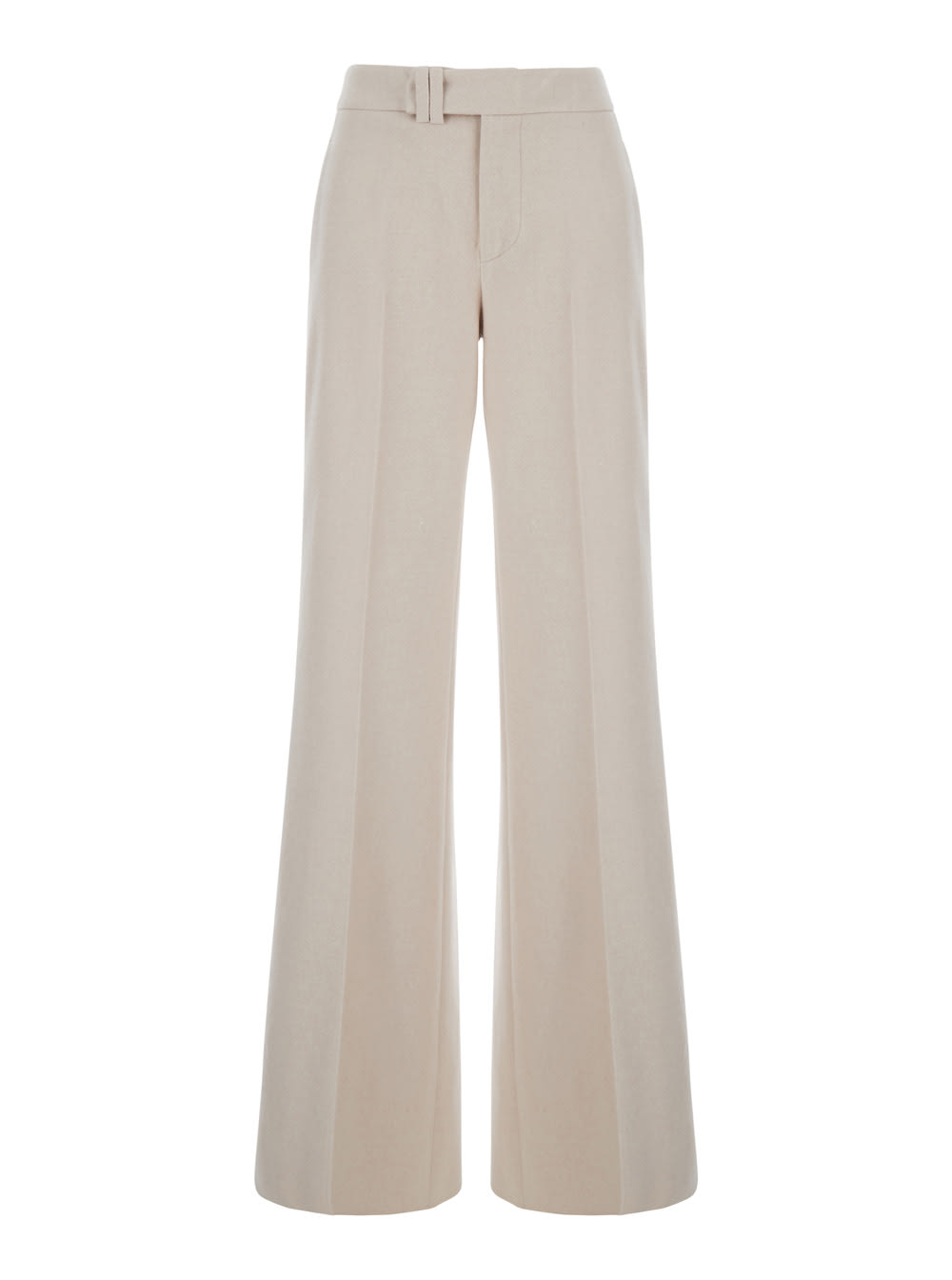 sabine Beige Pants In Virgin Wool And Cashmere Blend Woman