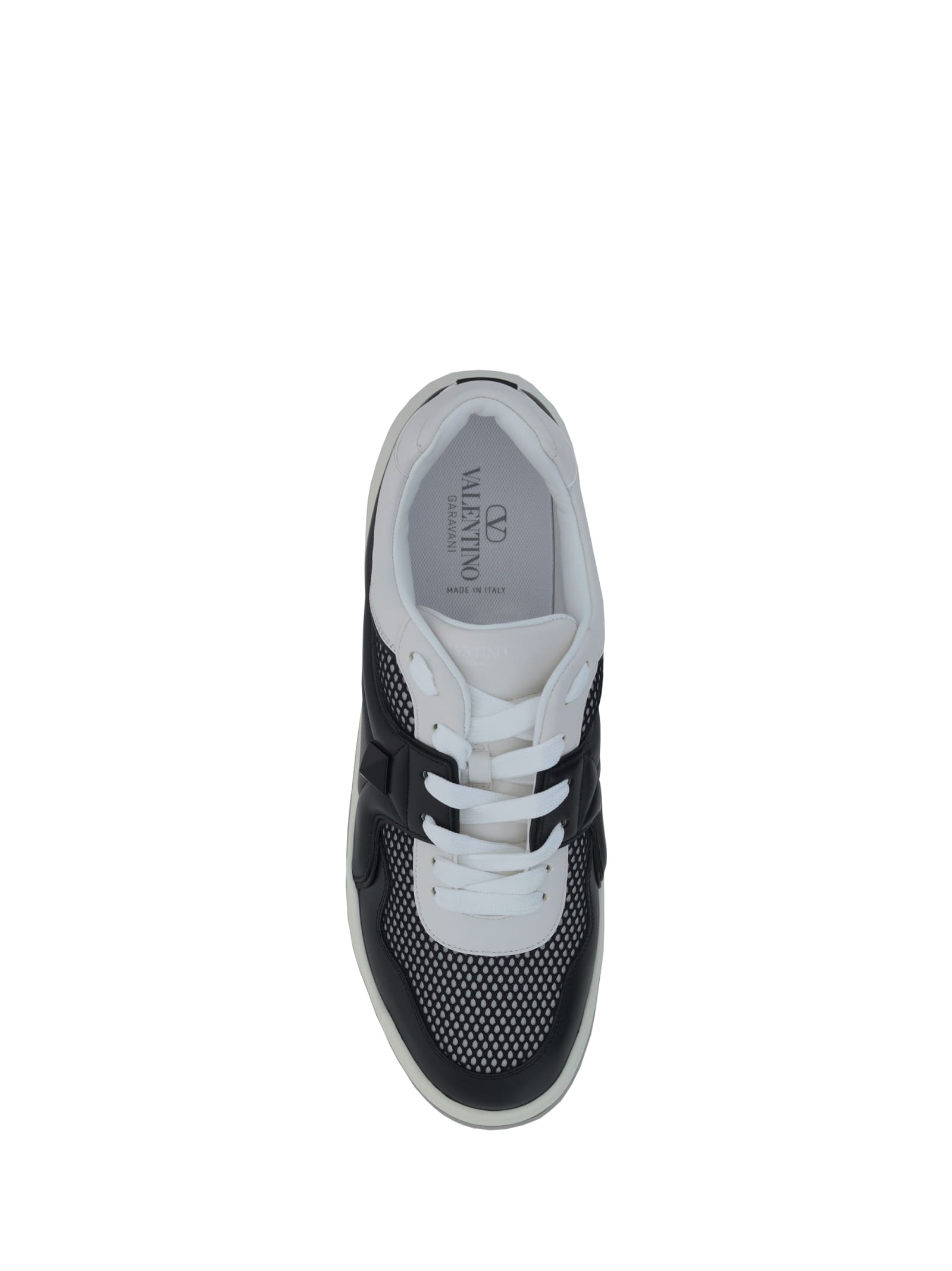 Shop Valentino One Stud Sneakers In Black