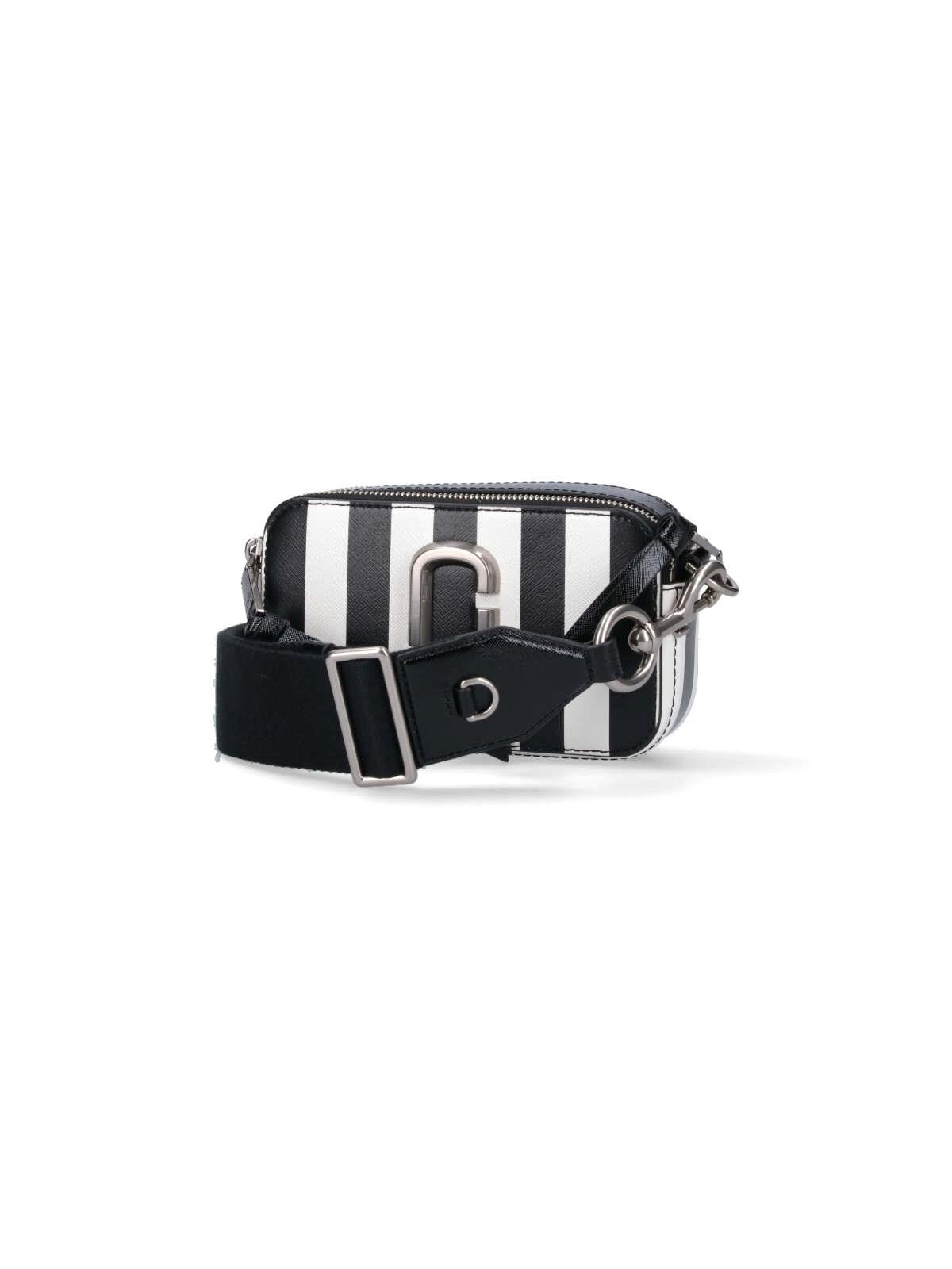Shop Marc Jacobs The Snapshot Crossbody Bag In Black/white