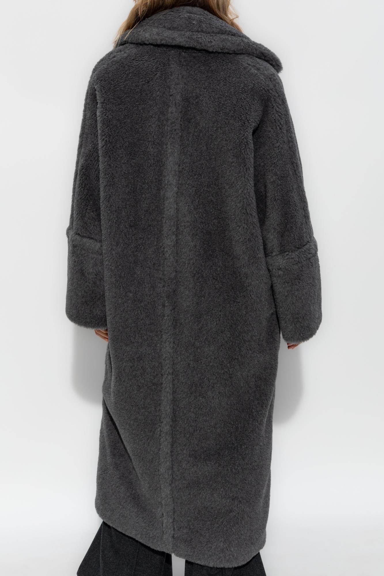 Shop Max Mara Wool Coat Kadiak In Grey