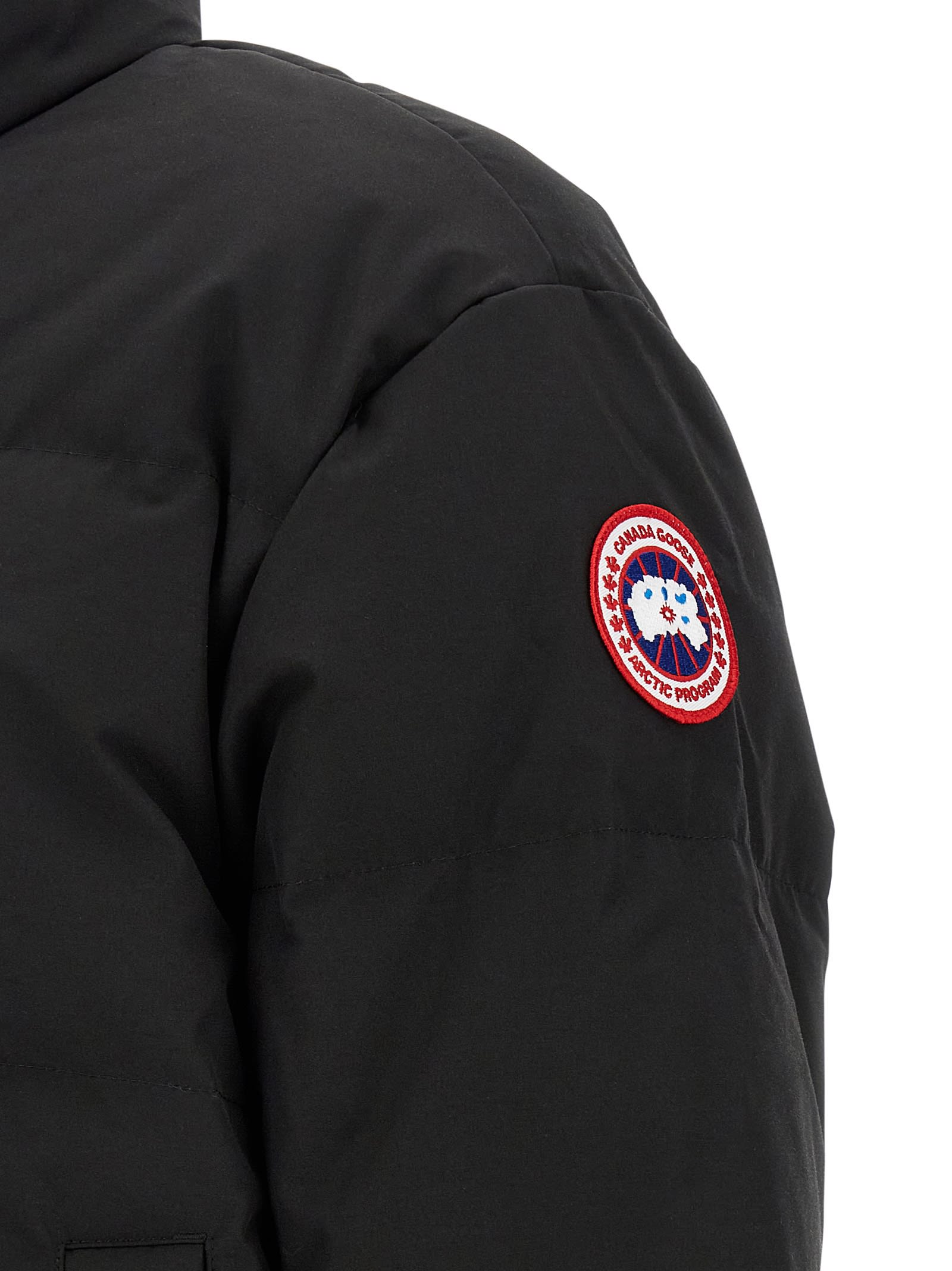 Canada Goose Bayview Logo Patch Down Jacket In Black