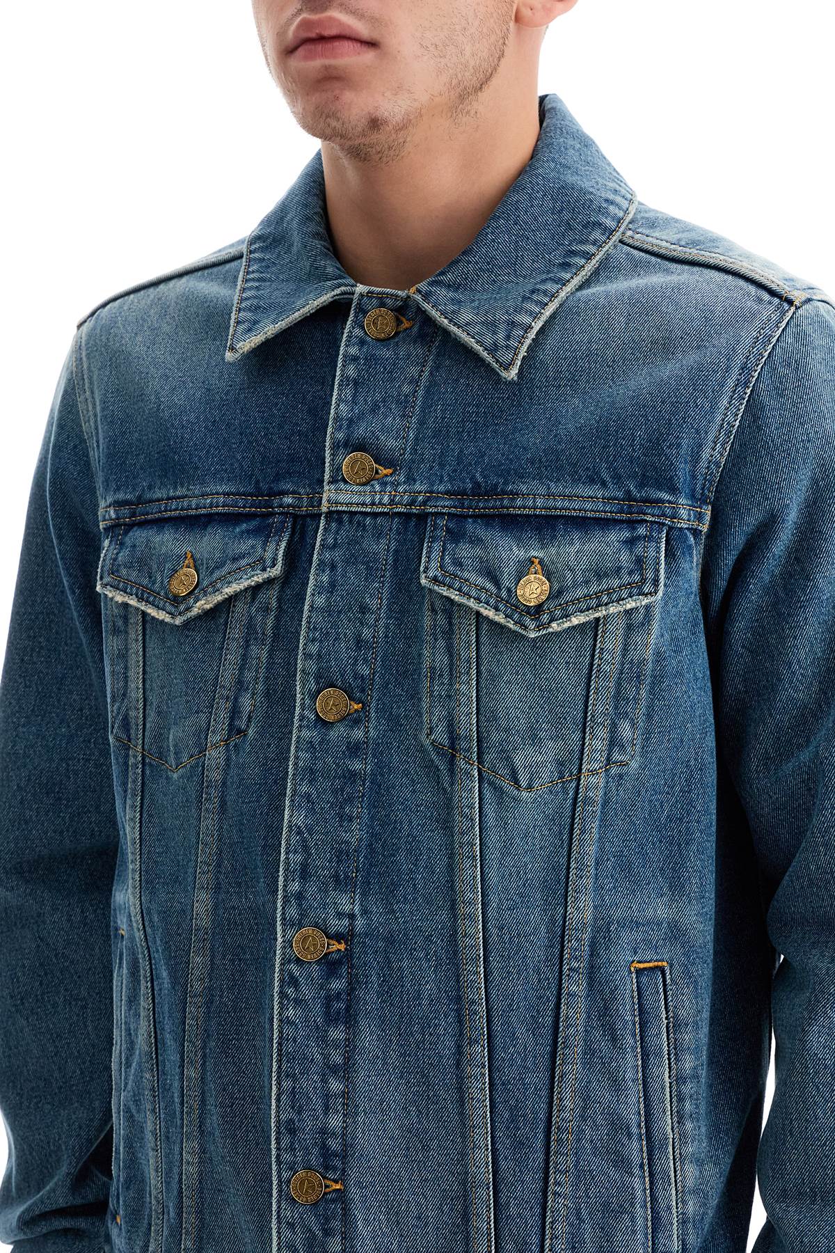 Shop Golden Goose Regular Denim Jacket For Men Or In Blue (blue)