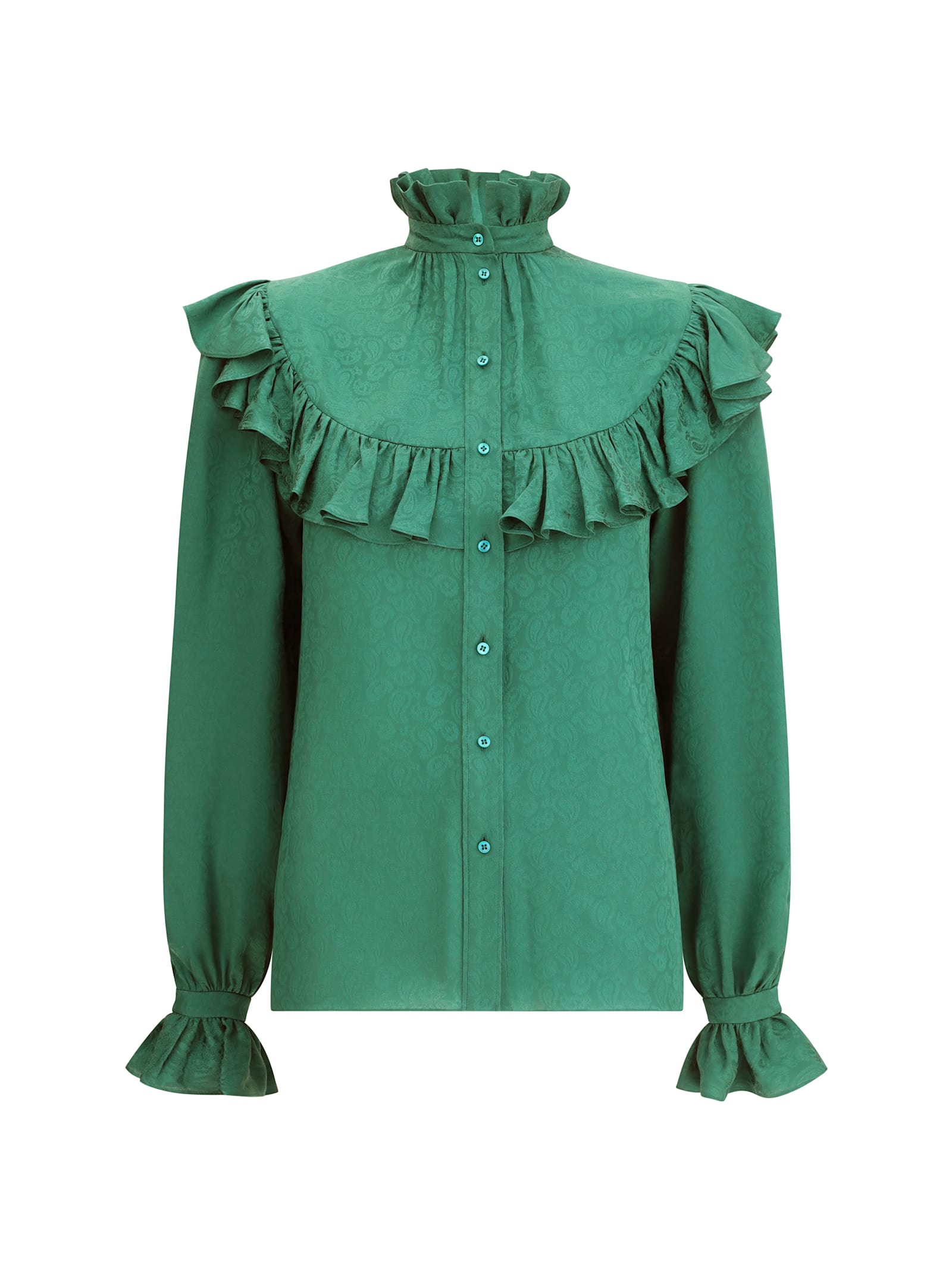Silk Blouse With Ruffles